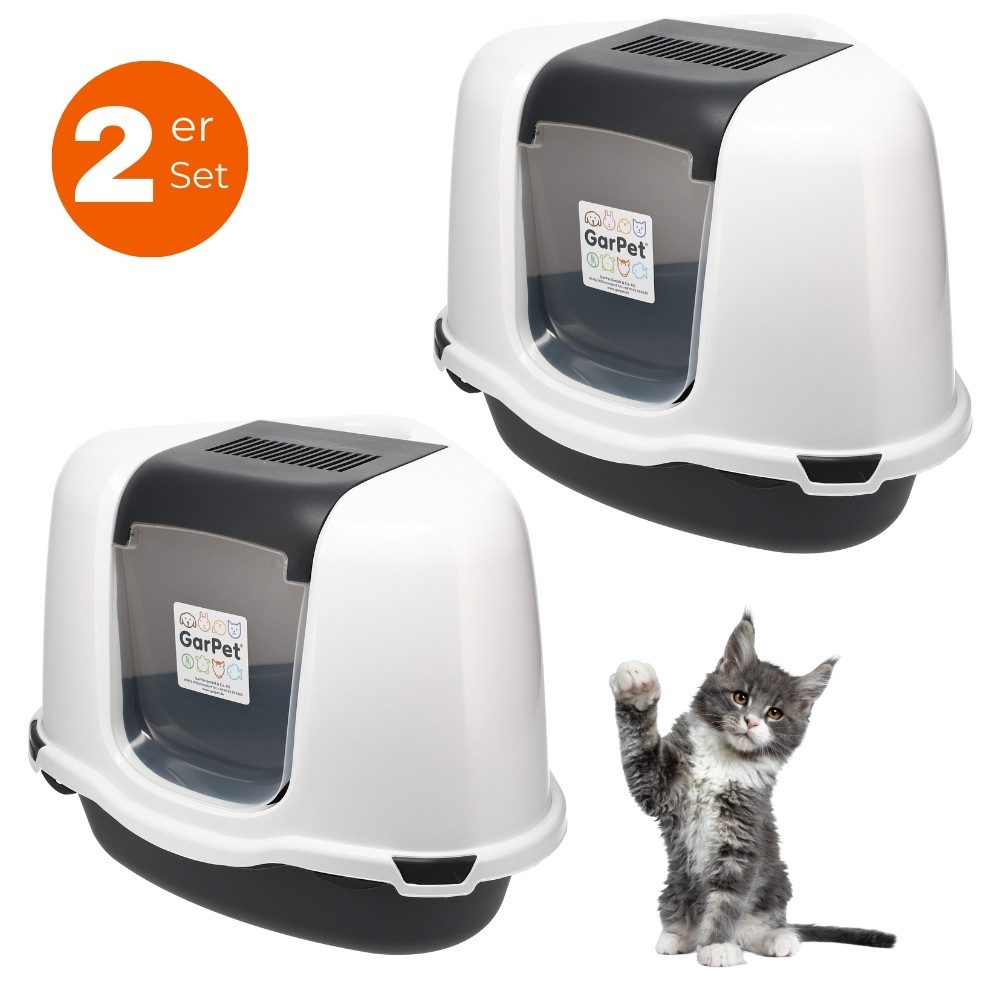 Katzenecktoilette 2x Katzenklo Ecke Eck Katzentoilette Katzen Ecktoilette XXL Doppelpack