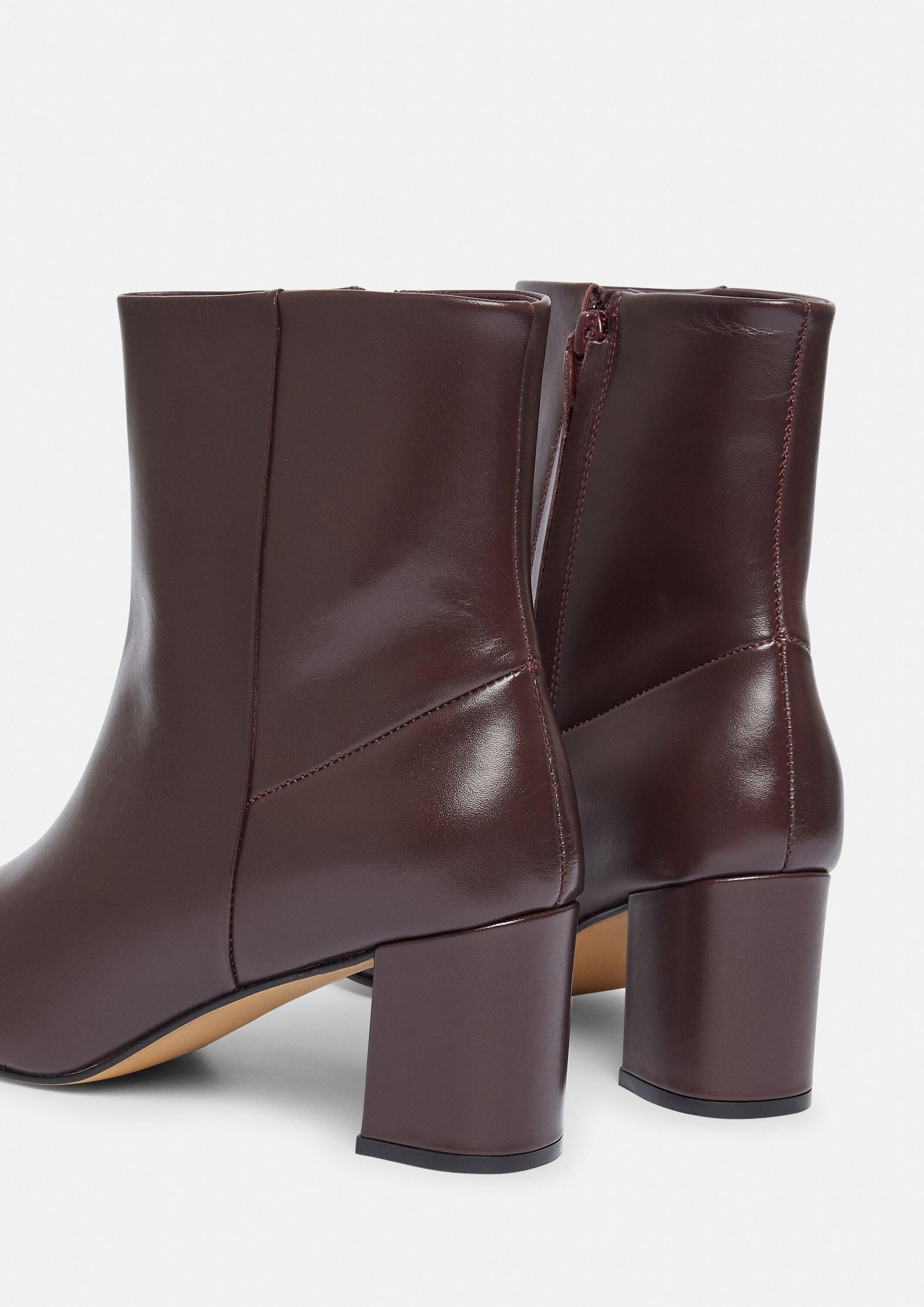 comma Stiefel Stiefeletten aus glattem Rindsleder günstig online kaufen