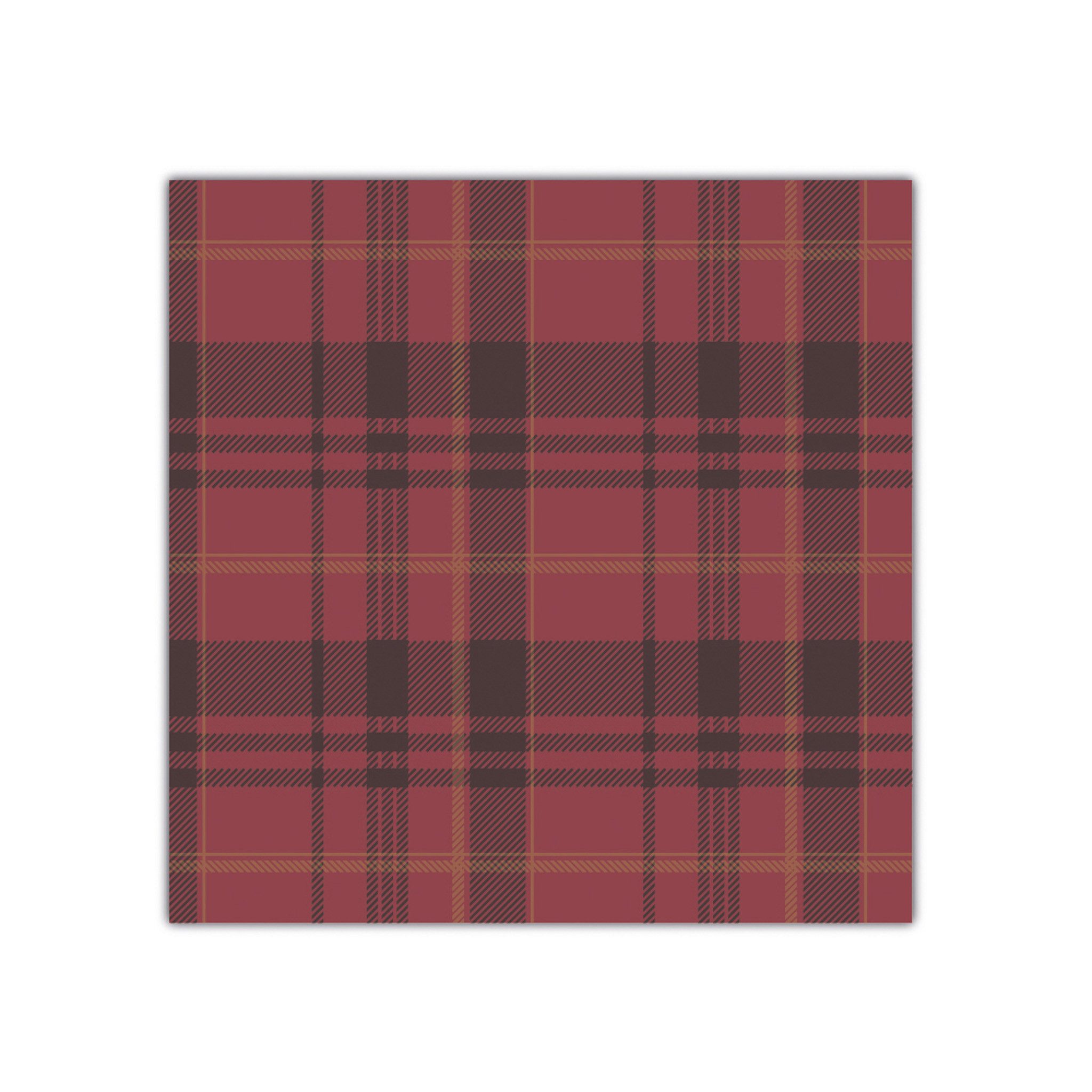 AVA Papierserviette, Servietten 33x33cm 2-lagig 30 Stück mit Schottenkaro Muster Bordeaux