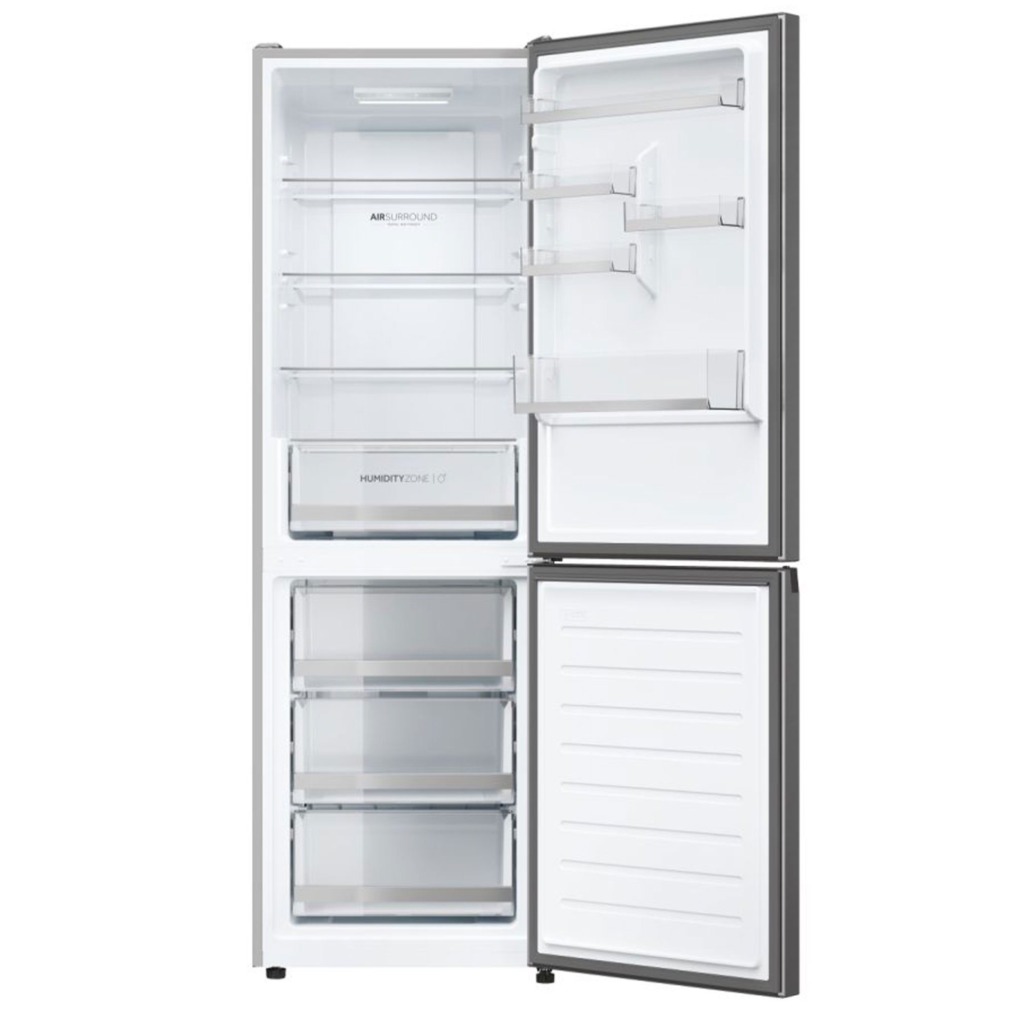 Haier Kühlschrank hoch, Künstliche Surround, Air breit, No cm Inox cm Edelstahlfront 185 59,5 Frost Total App hOn HDW1618DNPK, Intelligenz