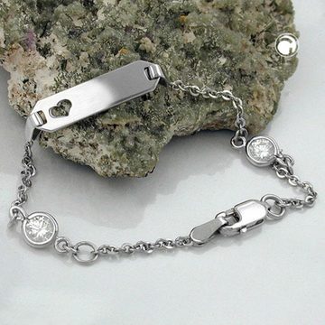unbespielt Gliederarmband Armband Schildband 1,7 mm Ankerkette 925 Silber 15 cm kl. Schmuckbox, Silberschmuck für Kinder