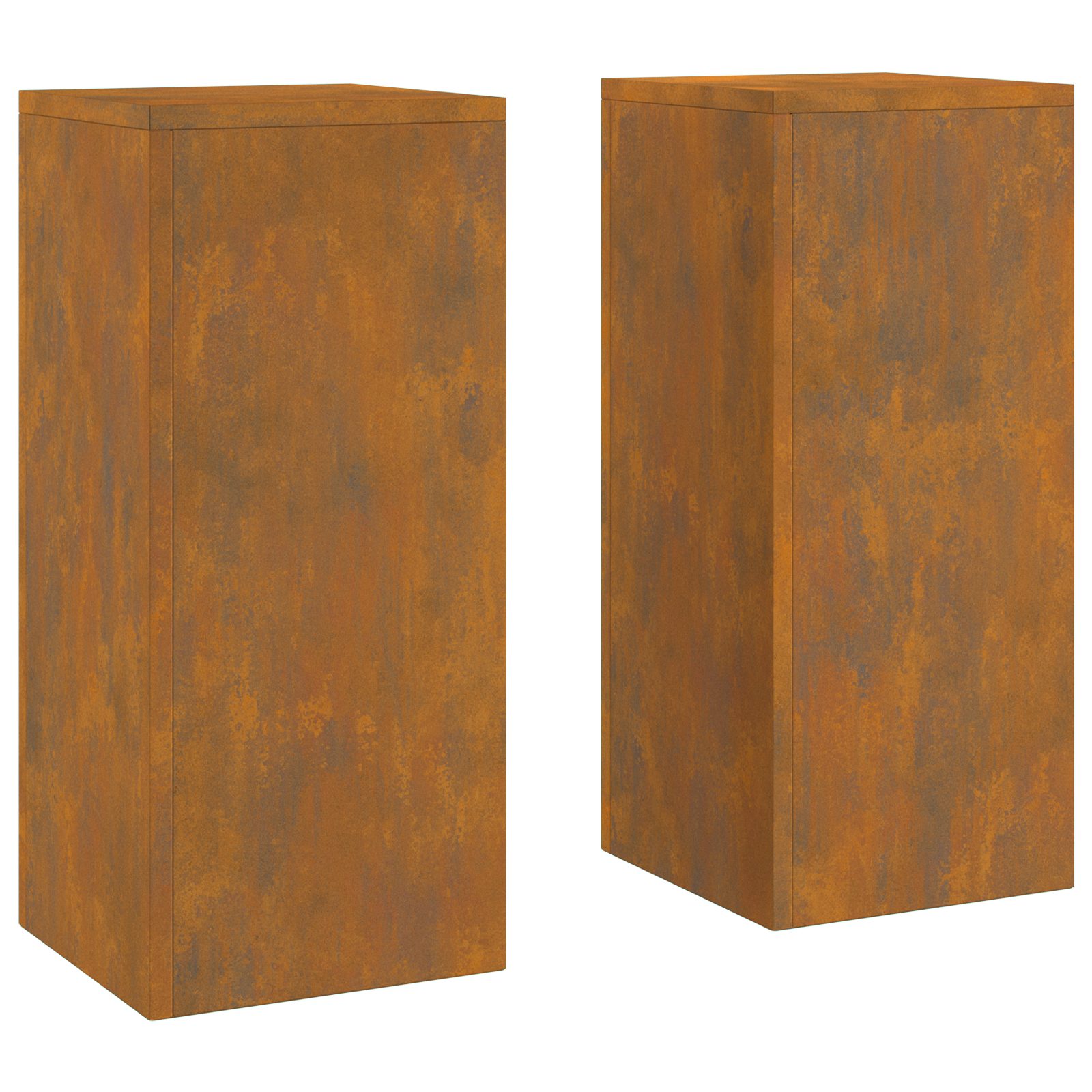 vidaXL Blumenständer Pflanzenständer 2 pcs Rostig 24 x 24 x 55 cm (2 St)