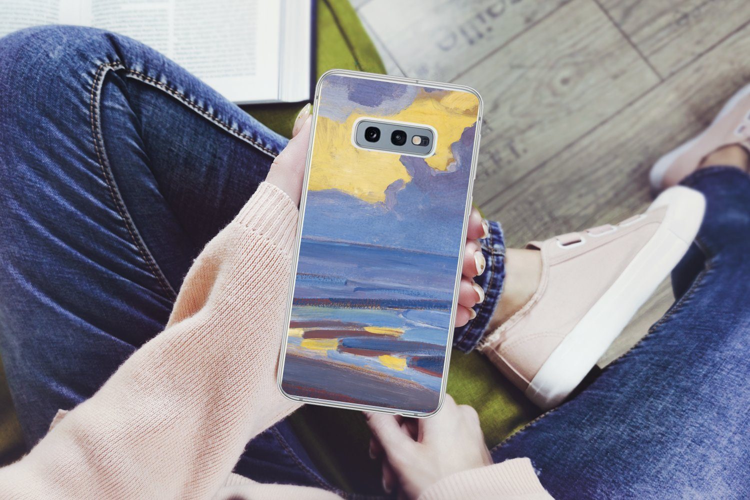 MuchoWow Handyhülle für Samsung Galaxy S10e Am Meer - Piet Mondrian, Phone Case, Silikon, Schutzhülle Dünn
