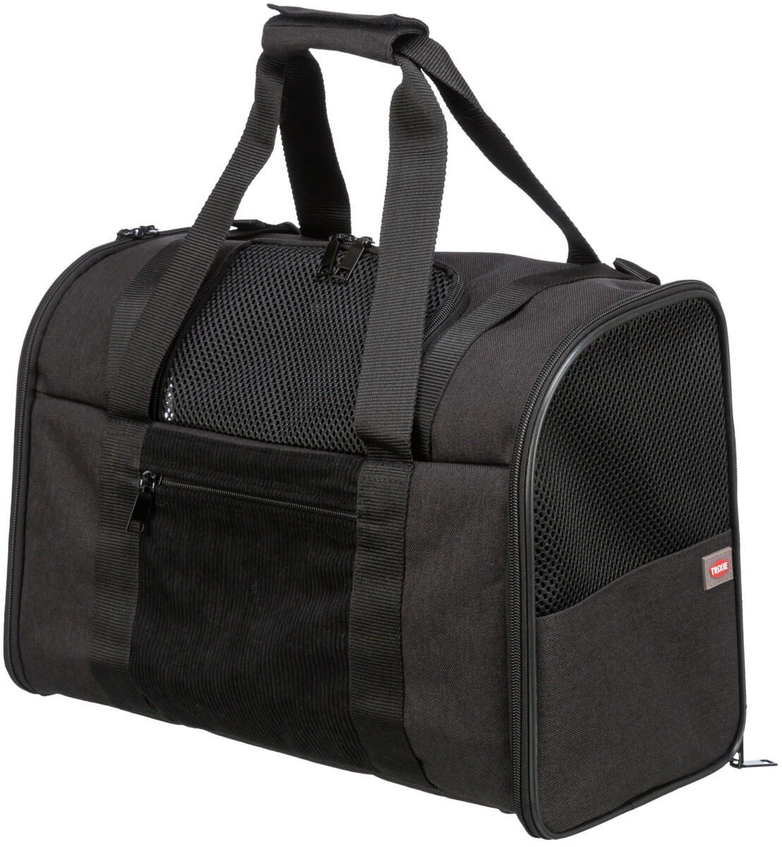 TRIXIE Tiertransporttasche Rucksack Connor - schwarz/grau - 42 × 29 × 21 cm