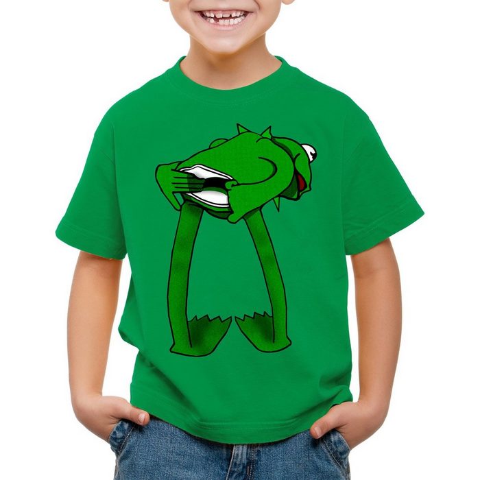 style3 Print-Shirt Kinder T-Shirt Kermit Frosch handpuppe