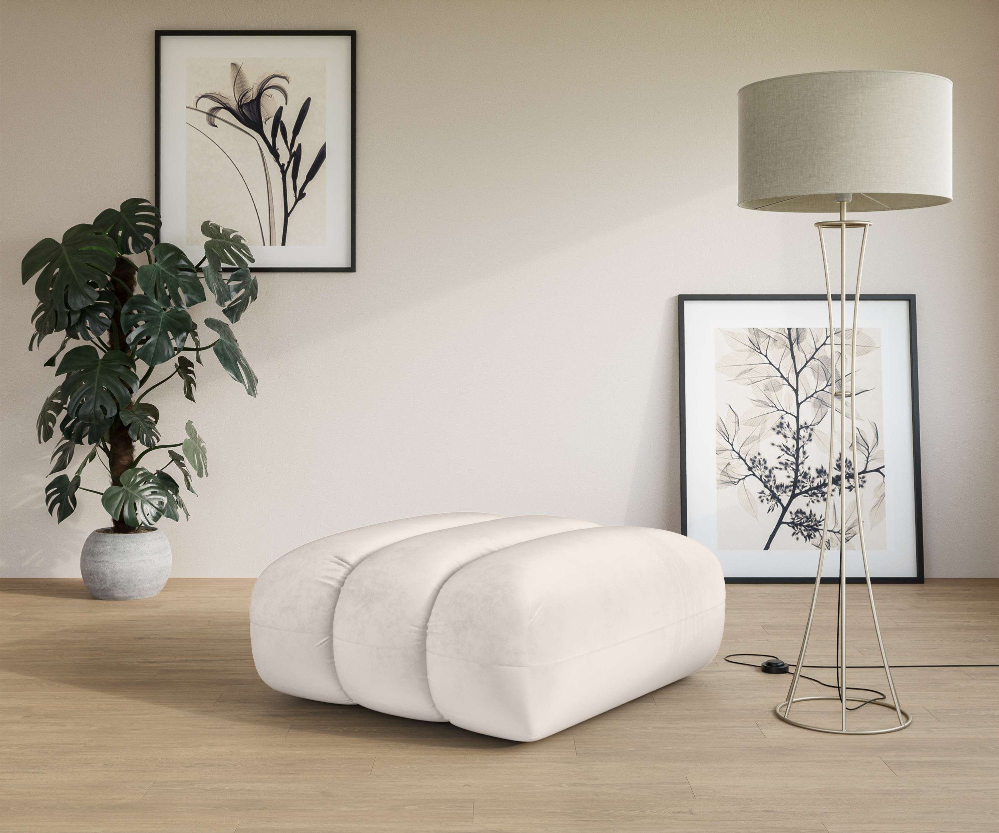 LeGer Home by Lena Gercke Polsterhocker "Priya Sitzhocker, moderne Steppung günstig online kaufen