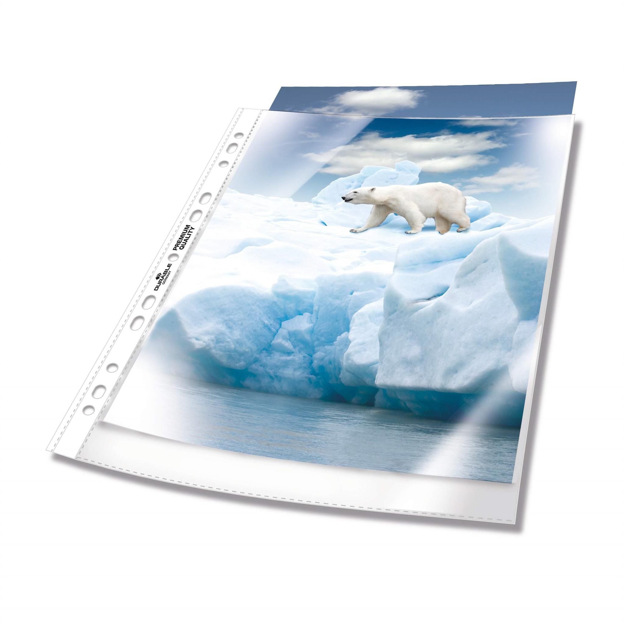 DURABLE Prospekthülle Durable Prospekthülle A4 80my tr 100St glasklar verpackt im Beutel