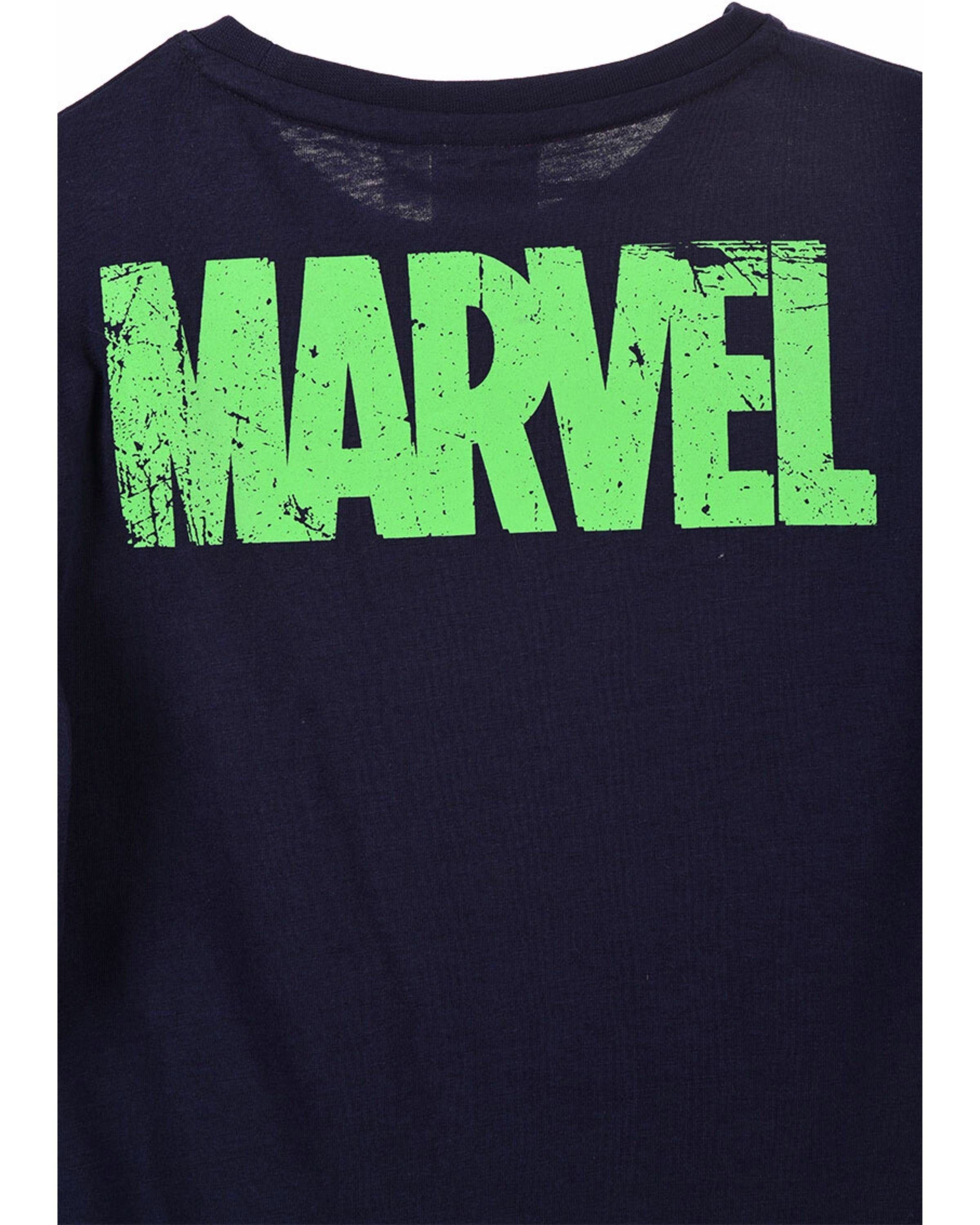 Dunkelblau cm Shirt aus - Langarmshirt 140 Avengers Comics Baumwolle 104 Jungen MARVEL Gr.