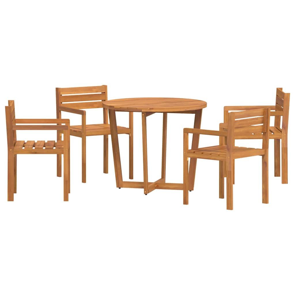 vidaXL Gartenlounge-Set 5-teiliges Garten-Ess-Set aus Massivholz, (1-tlg)