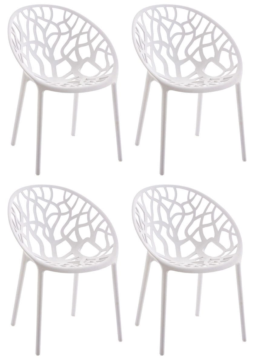CLP Stapelstuhl 4er Set Stapelbare Gartenstühle Hope günstig online kaufen