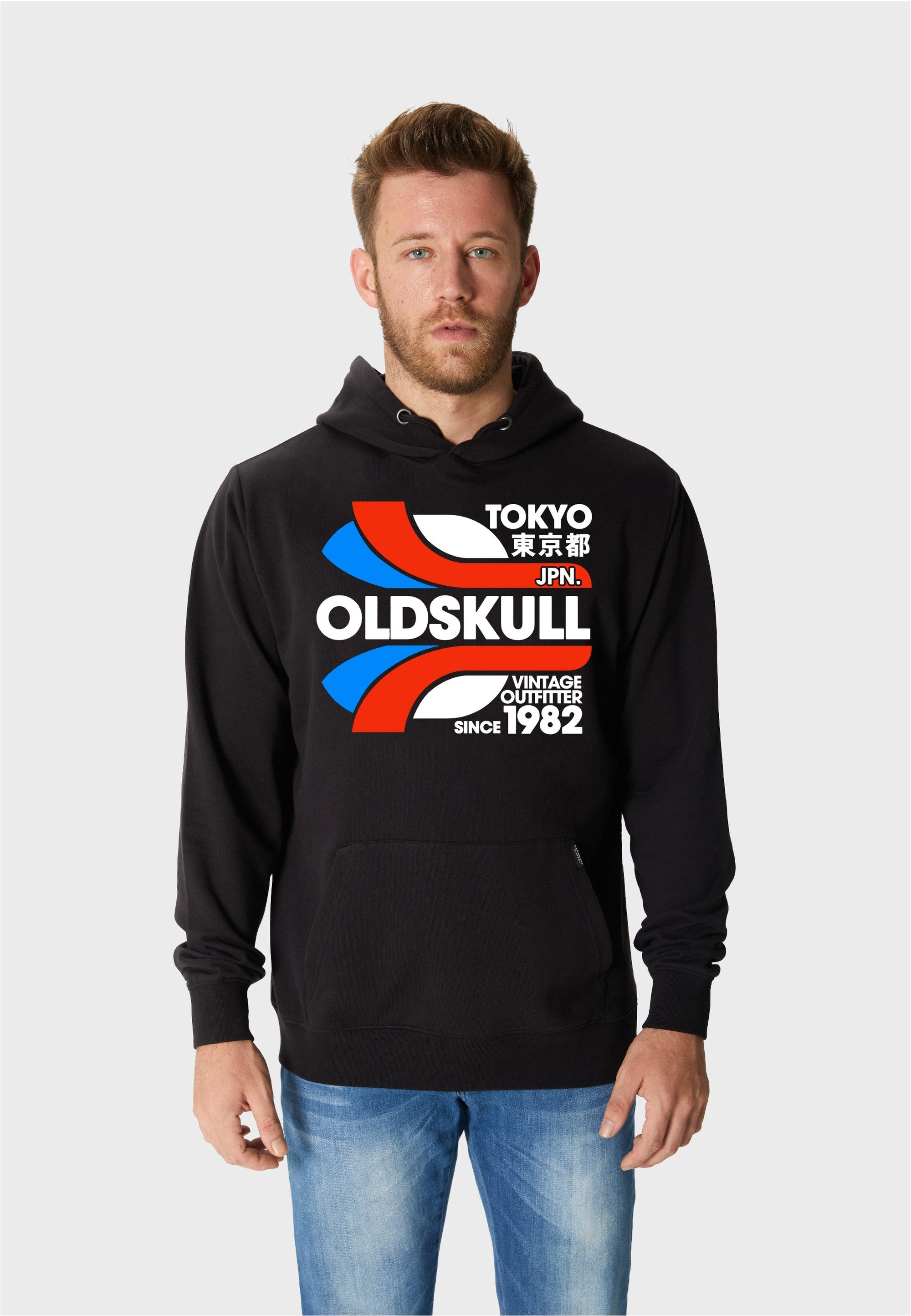 Oldskull Kapuzensweatshirt Retro Tokyopolis (1-tlg) mit angesagtem Print im Vintage-Stil