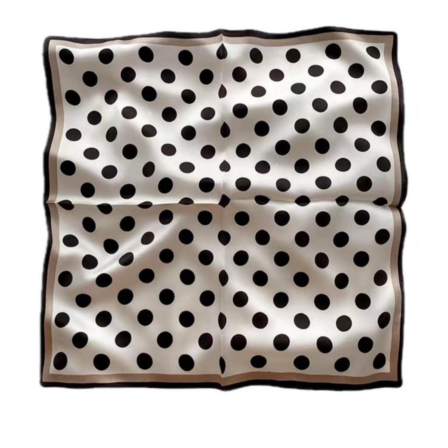 LuxusKollektion Halstuch Schal iminiert Seide 53x53cm Polka Dot