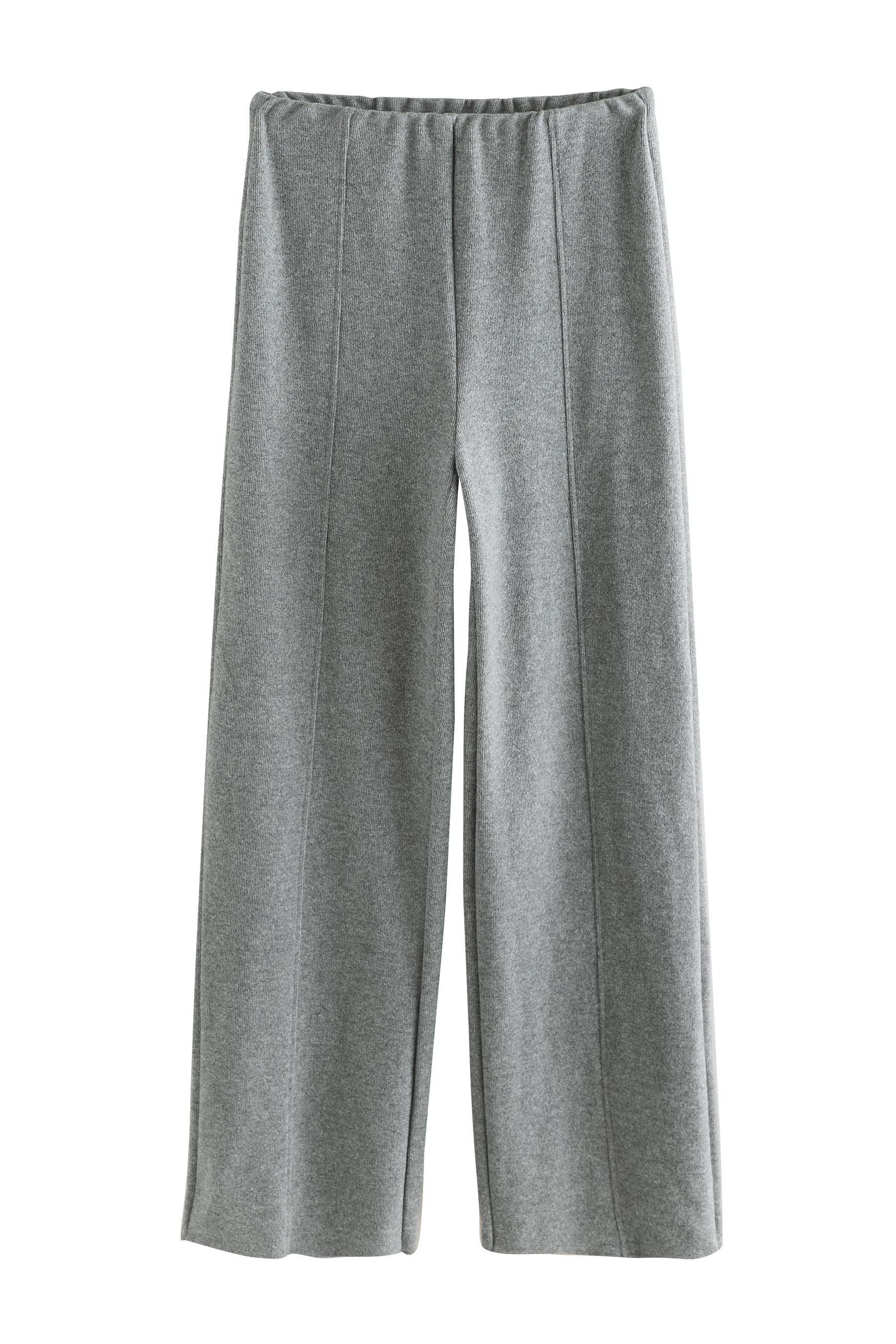 Next Jogginghose Weiche Rippstrick-Hose mit weitem Bein (1-tlg)