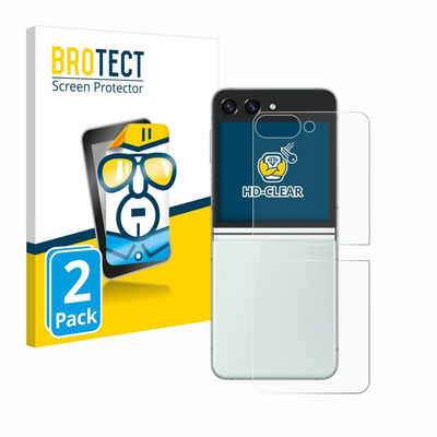BROTECT Schutzfolie für Samsung Galaxy Z Flip 5 (Rückseite), Displayschutzfolie, 2 Stück, Folie klar