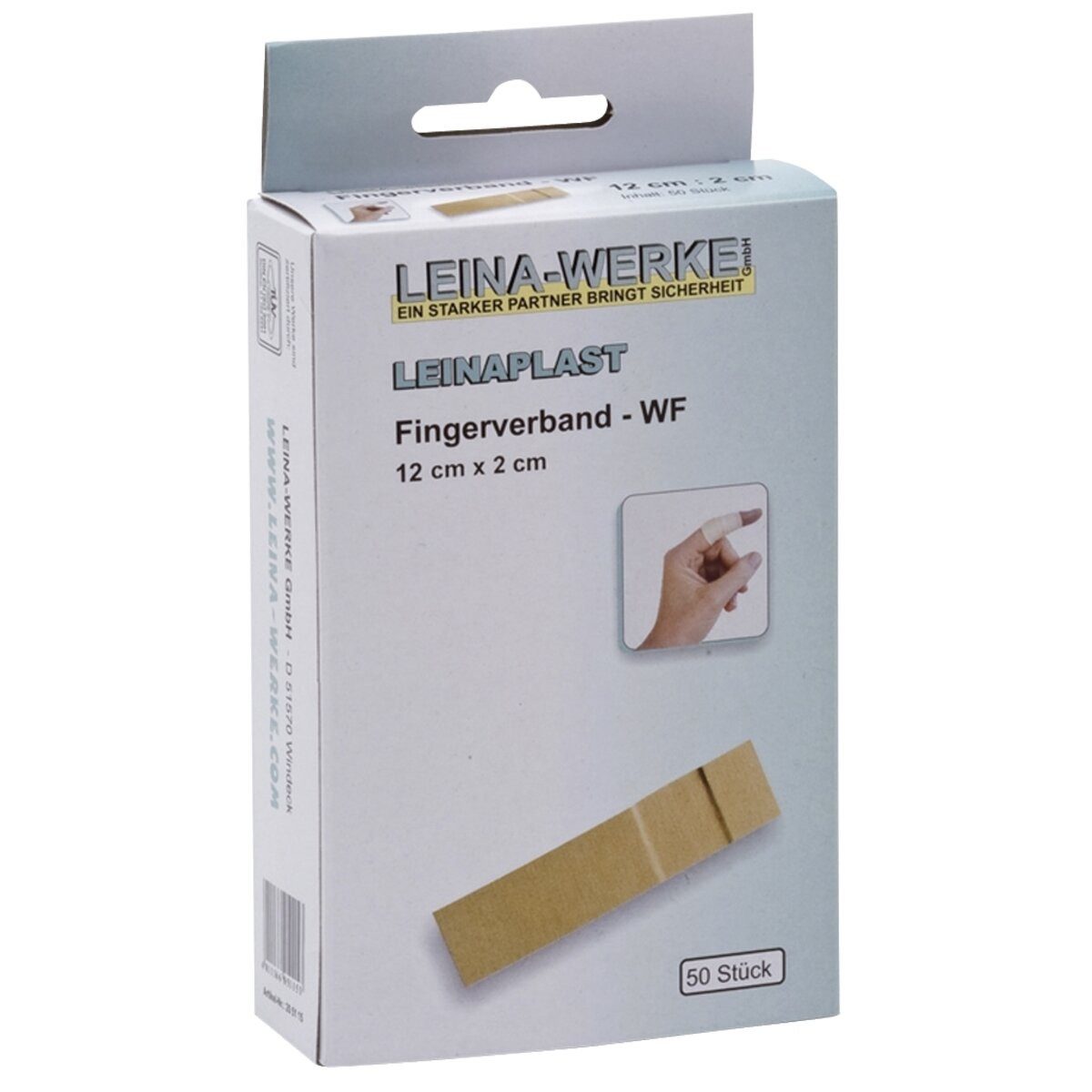 Leina-Werke Erste-Hilfe-Set Fingerverband - 50 Stück lose 12 cm x 2 cm wasserfest.