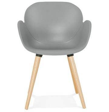 KADIMA DESIGN Esszimmerstuhl ODIN Sessel Plastic Polym Grau (grey) 59 x 59,5 x