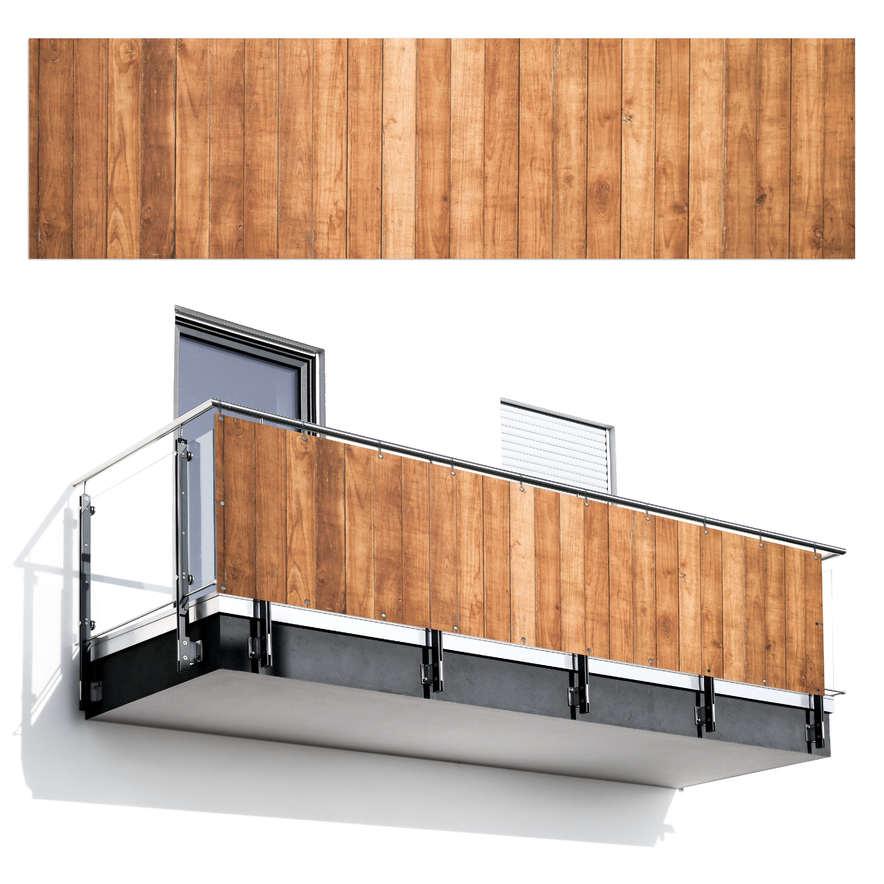 MuchoWow Balkonsichtschutz Regale - Braun - günstig online kaufen