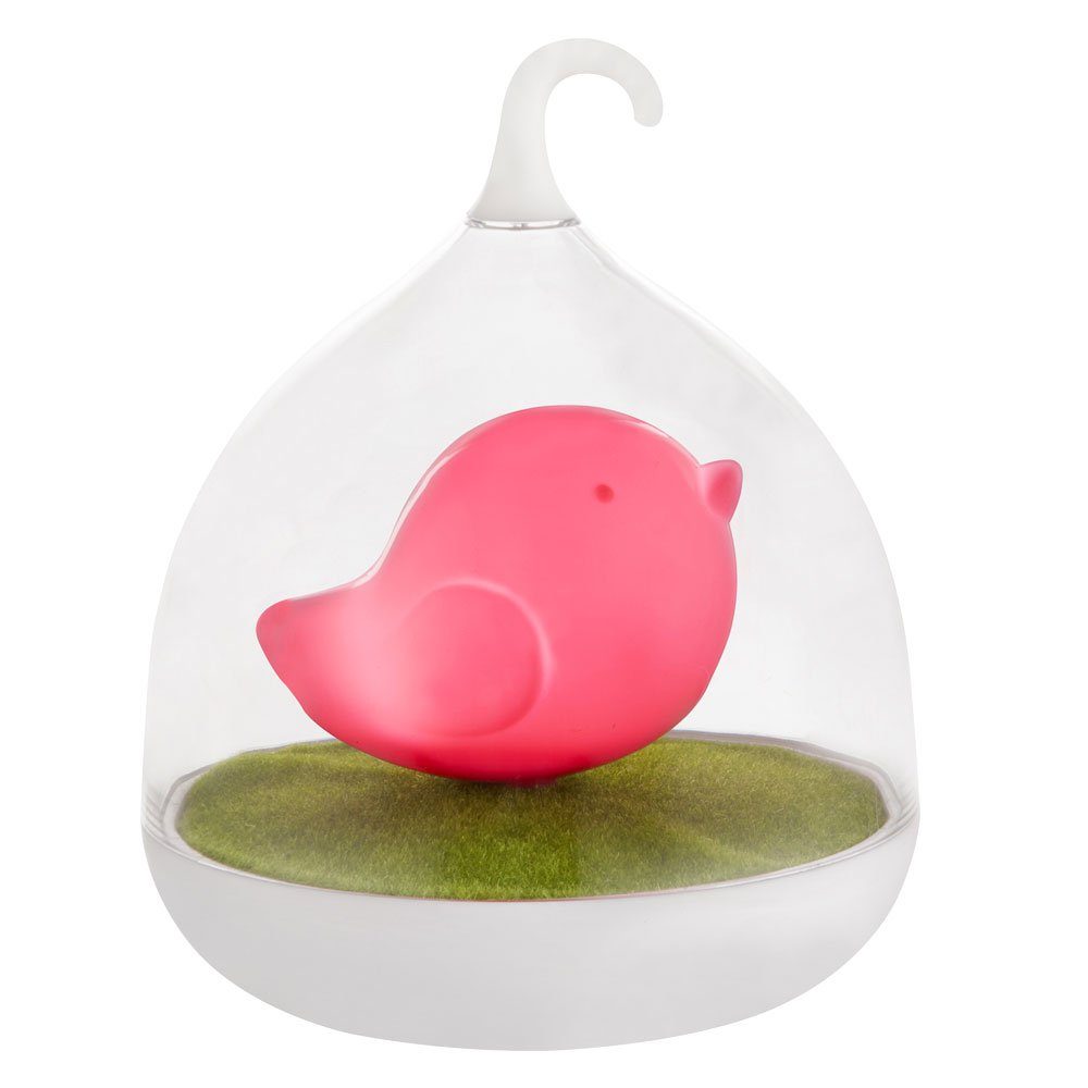 GLOBO LIGHTING Dekolicht, LED-Leuchtmittel fest verbaut, Tischlampe Dekolampe Nachtlicht Touchdimmer LED Kinderlampe Vogel pink