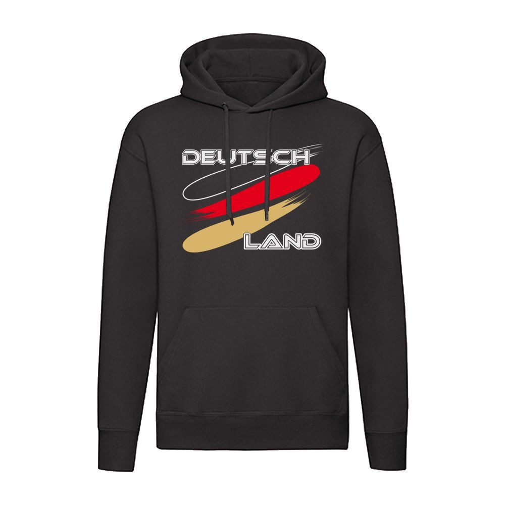 G-graphics Hoodie Deutschland – schwarz / rot / gold Unisex Pullover mit einem Motiv für den echten Fan
