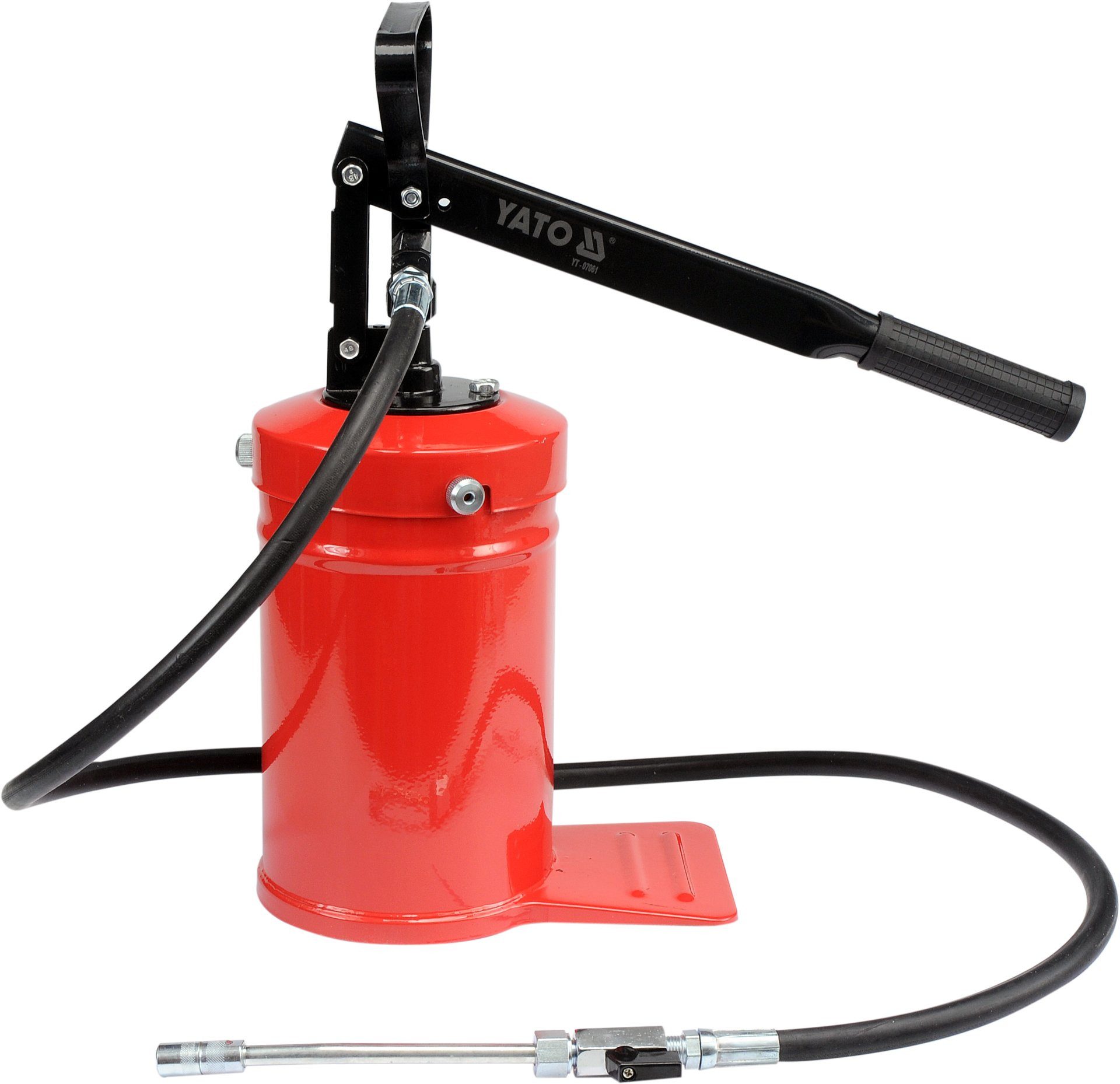 Yato Werkstattpresse Handhebelfettpresse 4 kg mit flexiblem Schlauch