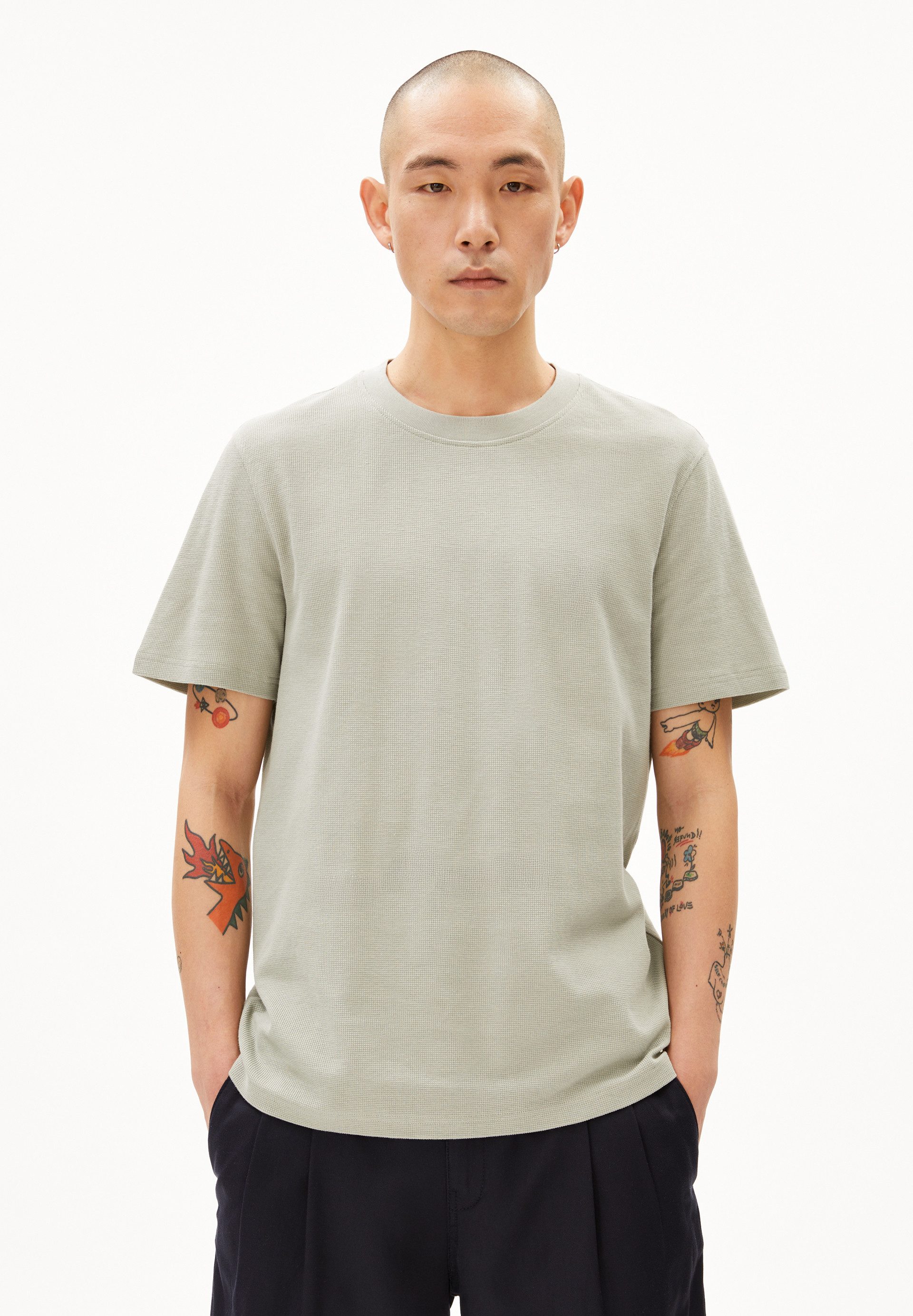 T-Shirt MAARKOS WAFFLE T-Shirt aus Bio-Baumwolle
