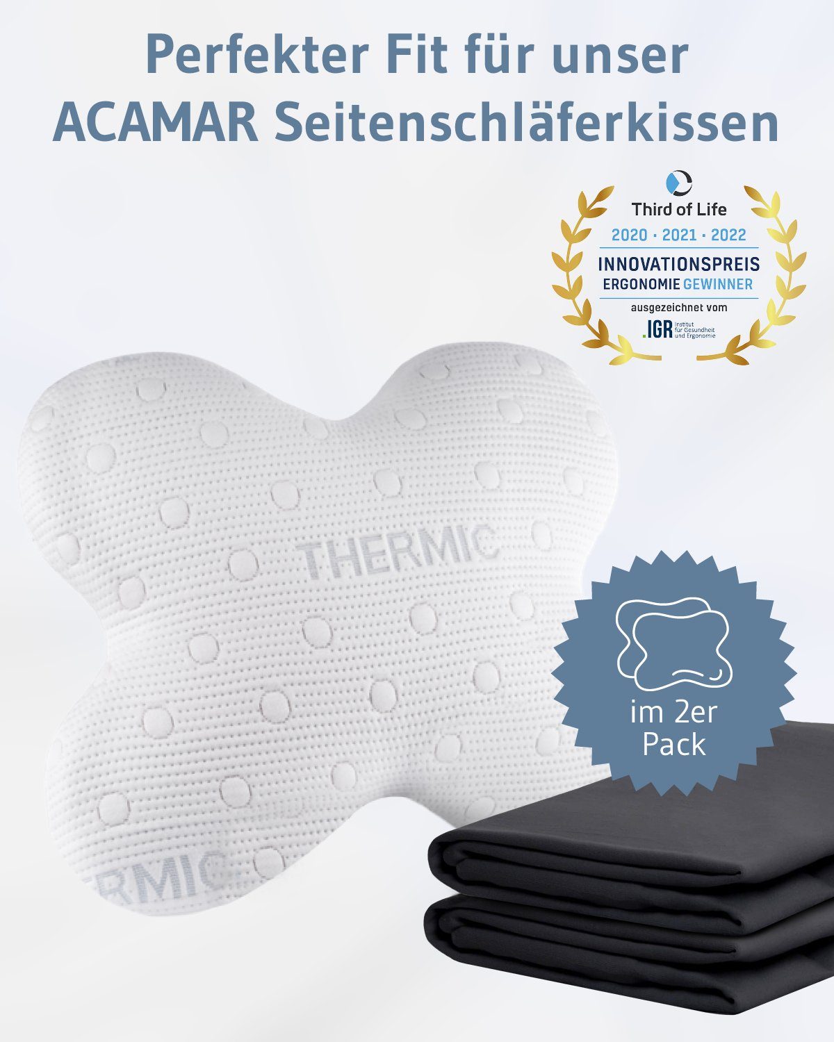 Third of Life Seitenschläferkissenbezug ACAMAR Baumwoll-Kissenbezug günstig online kaufen
