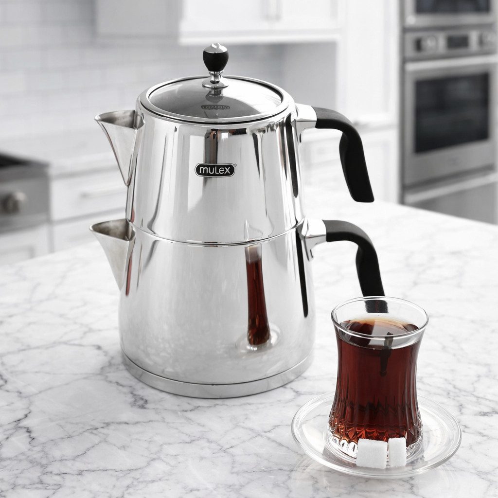 Mulex Teekanne Teekanne-Midi, 3 l, (Packung, 2-St., 2 teilig), Mulex Teekanne mit 3 Liter Fassungsvermögen