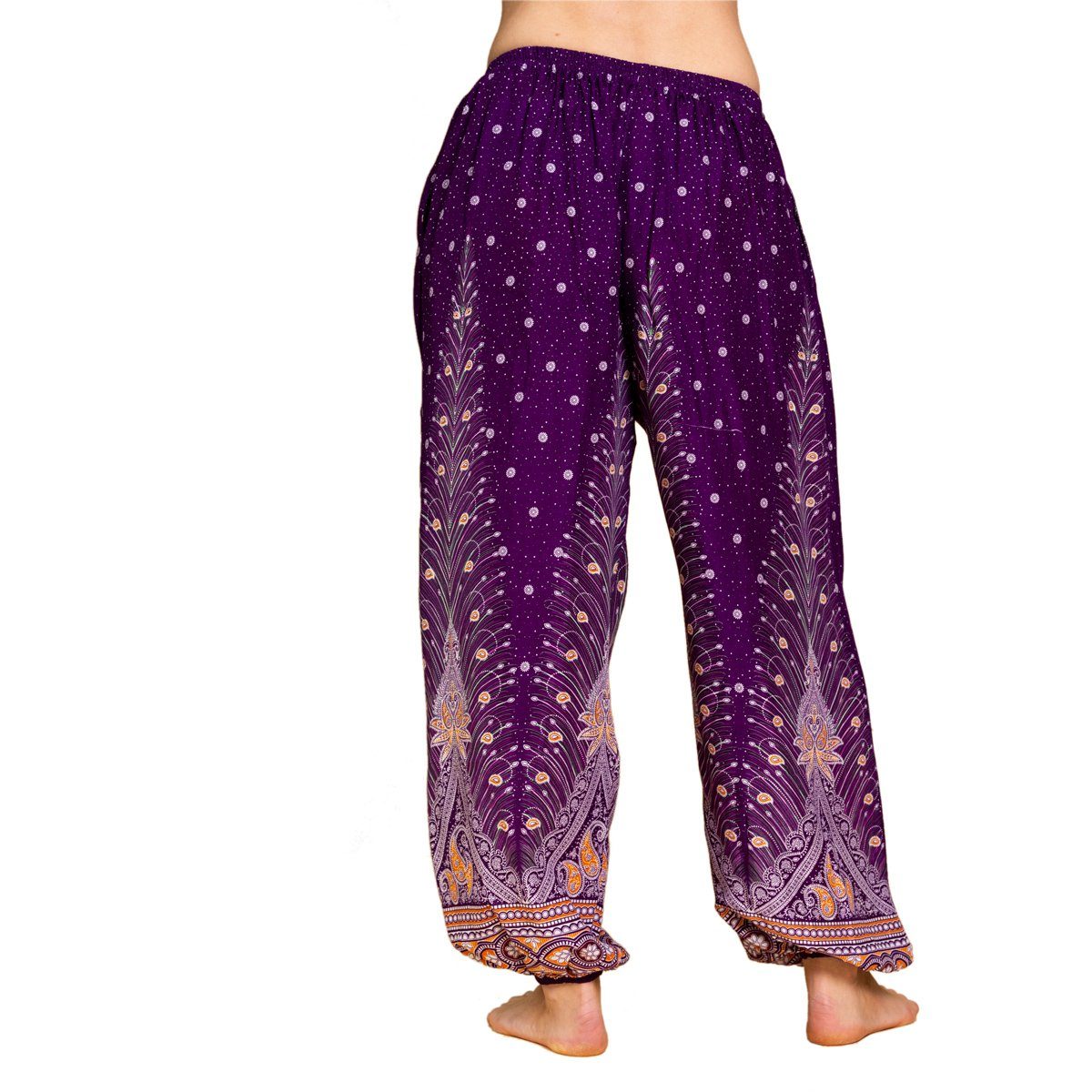 PANASIAM Haremshose Muckhose im Peacock Design leichte Sommerhose als Harem günstig online kaufen