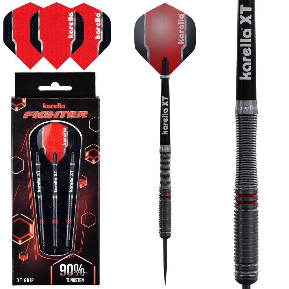 Dartpfeil Steeldart Karella Fighter 22g - Hochwertiger Tungsten Dart.
