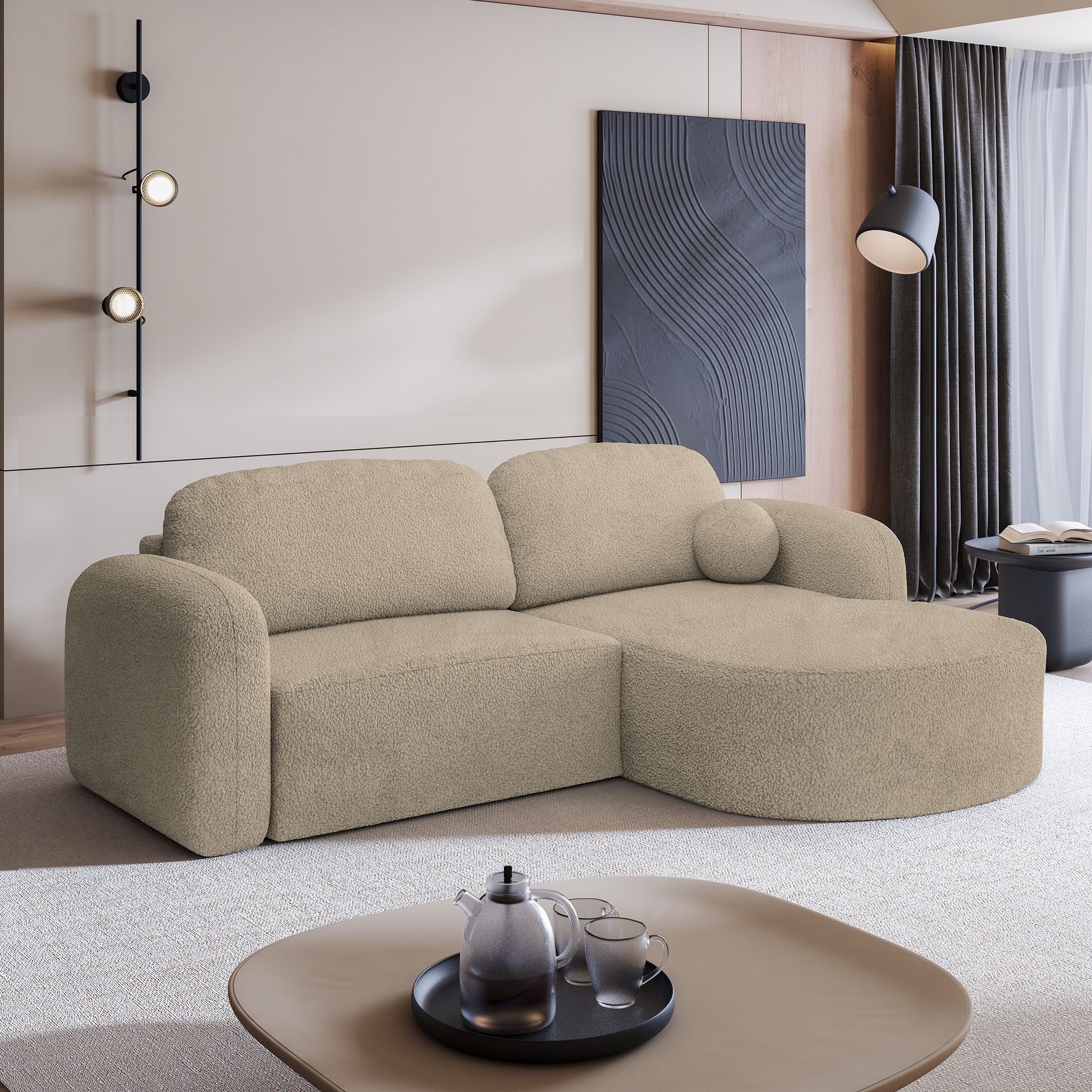 Masseno Ecksofa AMILIA mit Schlaffunktion L-Form, günstig online kaufen