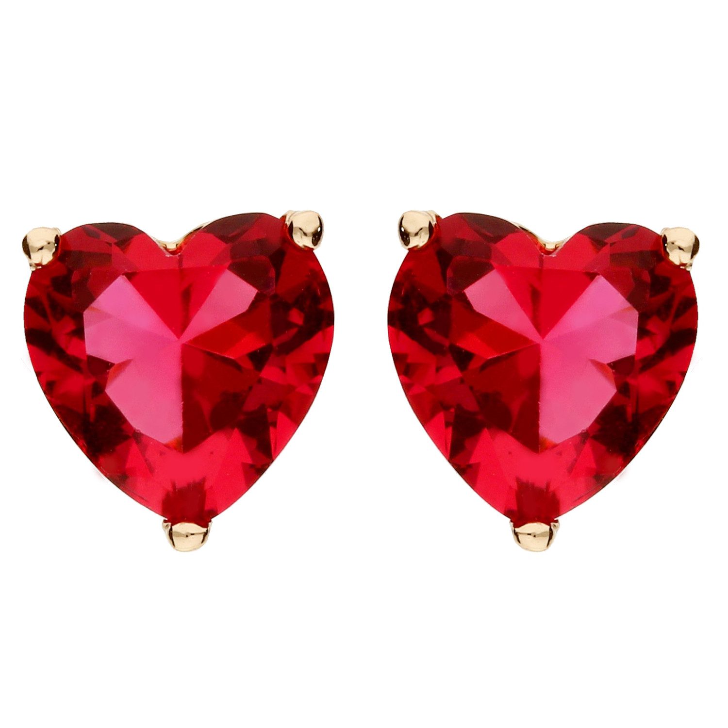 LÖB Paar Ohrstecker 750 Roségold 18 Karat vergoldet Ohrringe Herz Zirkonia günstig online kaufen