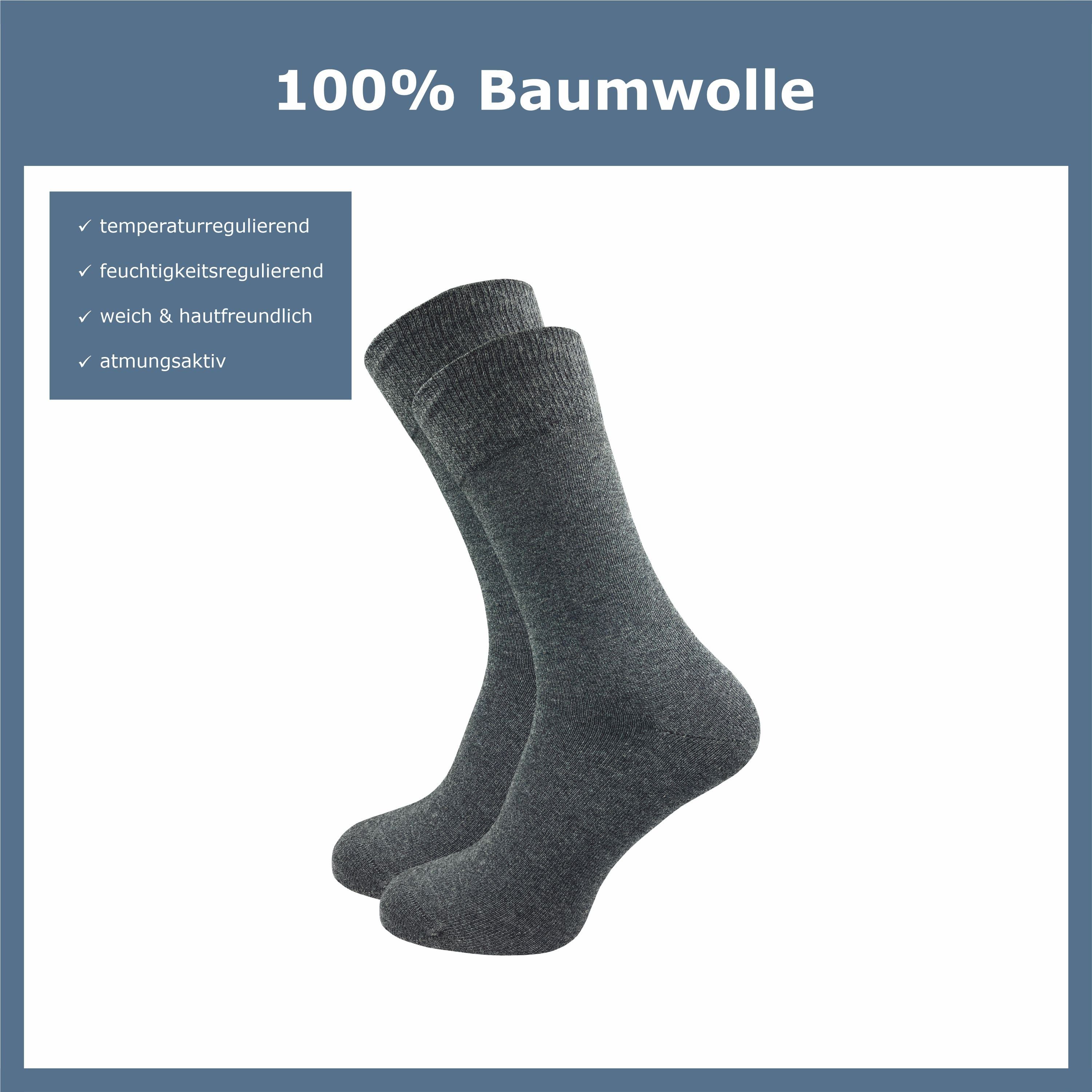 Reine Doppelt - verstricktes - gekämmte ca·wa·so für 100 Haltbarkeit Paar) (10 für Baumwollsocken Baumwolle Garn grau Weiche Baumwolle Damen & Socken % aus Sneakersocken lange