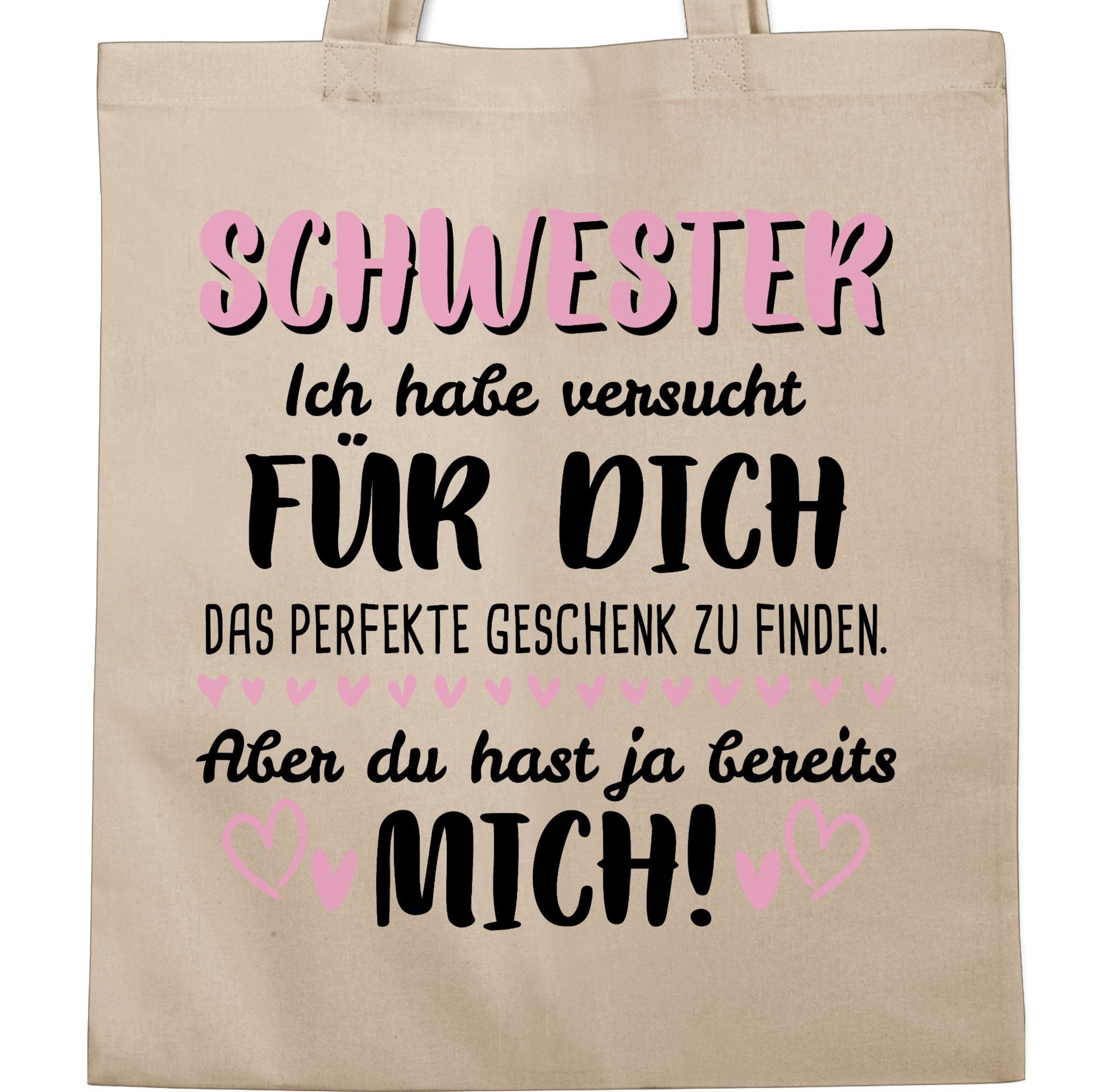 Shirtracer Umhängetasche Schwester versucht perfekte Geschenk zu finden, Sc günstig online kaufen