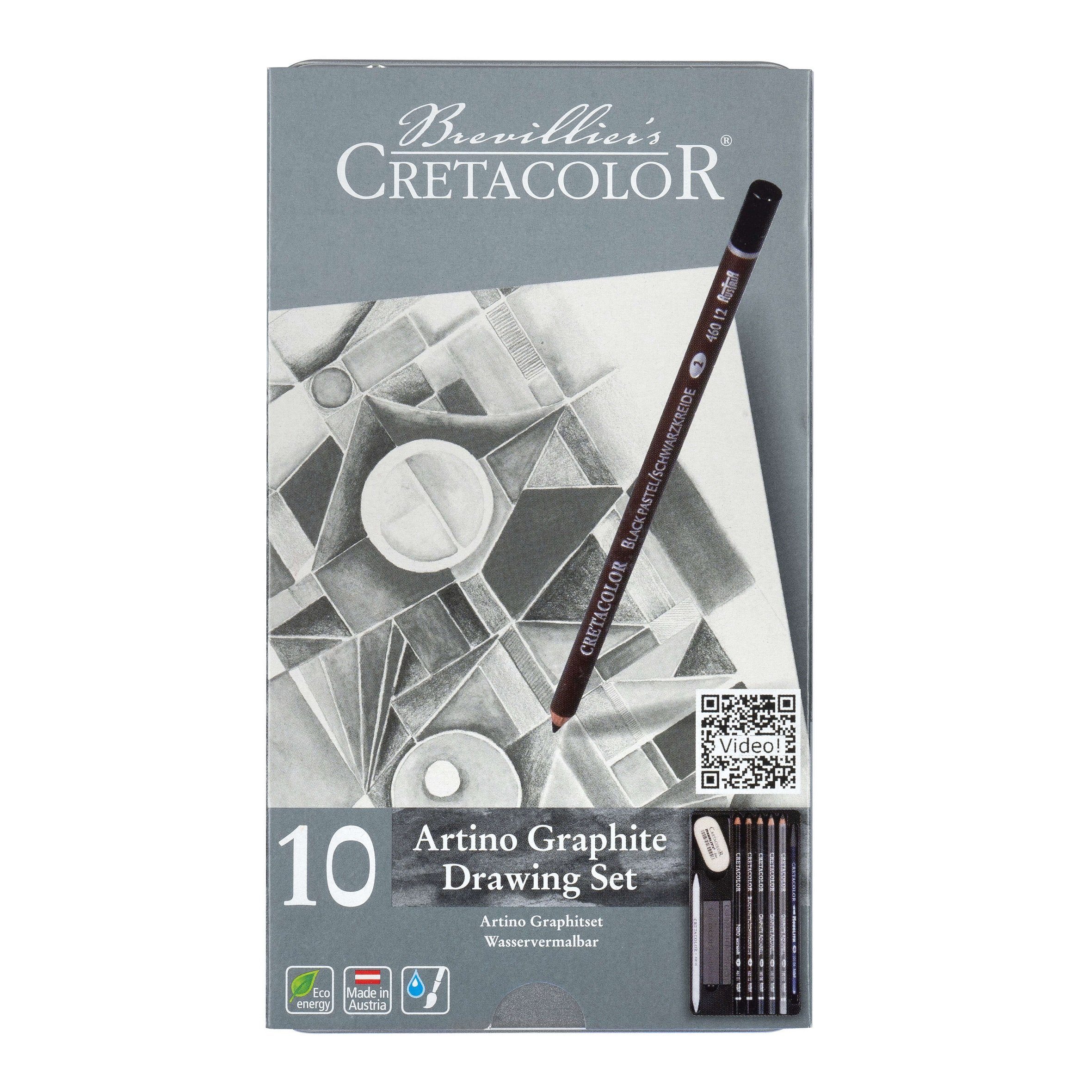 Brevilliers Cretacolor Künstlerstift 400 - Kreideprodukte wasservermalbare Graphit- Artino und 10-teilig, Austria 21, Graphitset Made in