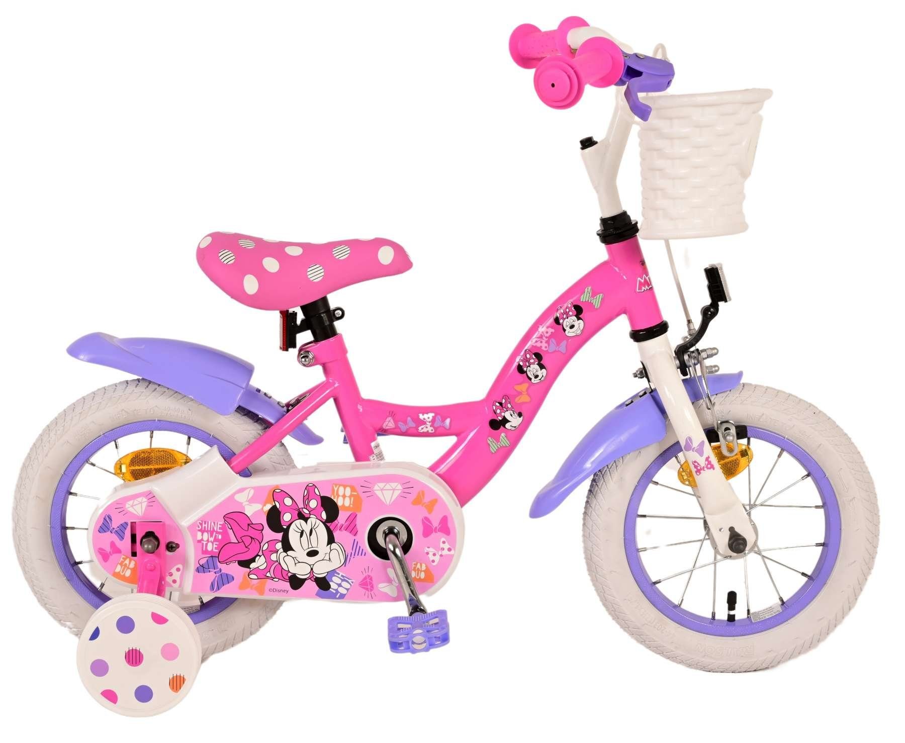 Kinderfahrrad Minnie - Mädchen - 12 Zoll - Rosa - 3,5 - 4 Jahre