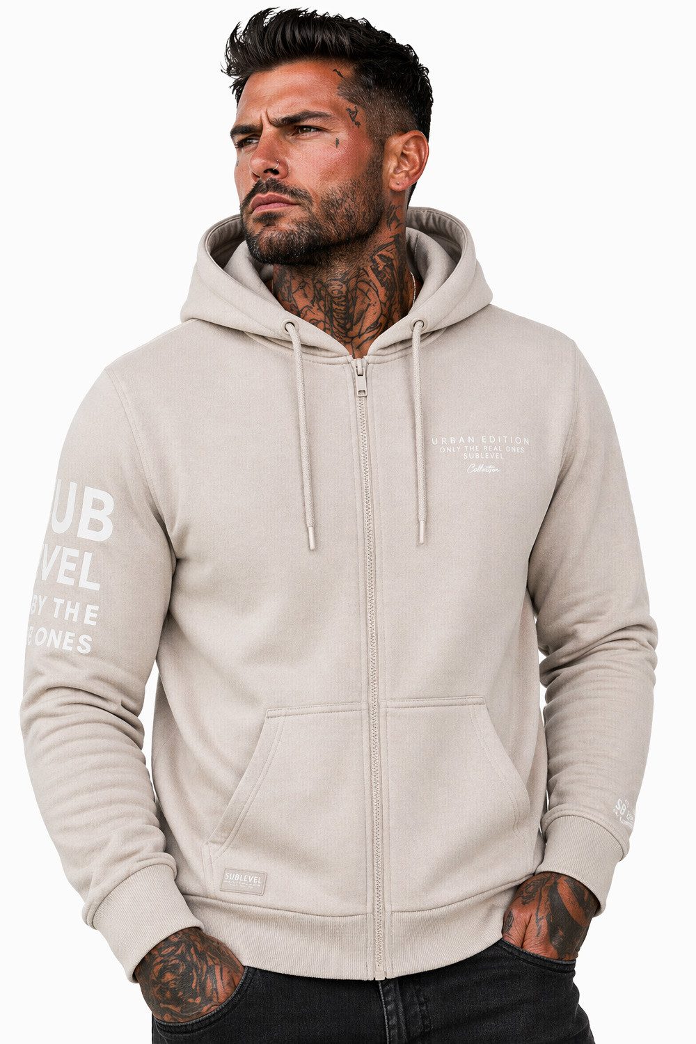 SUBLEVEL Kapuzenpullover Herren mit Reißverschluss Zipper Hoody Jacke Super Soft S-XXL Perfekte Passform Hochwertige Verarbeitung, Angenehm weich & bequem
