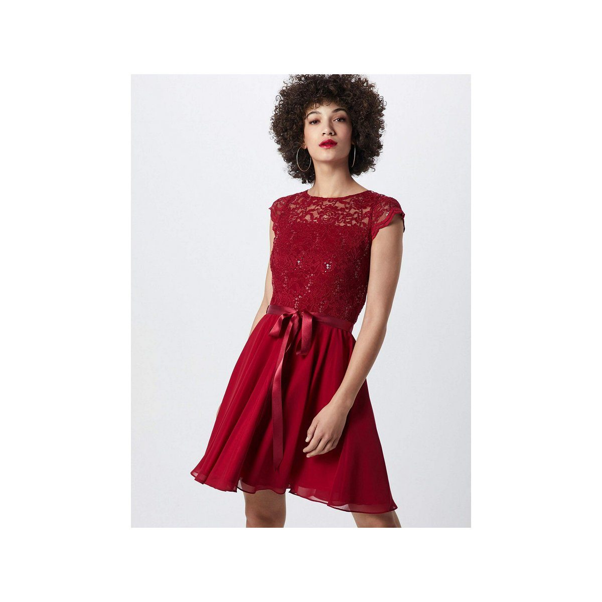 SWING rio red Jerseykleid (1-tlg) bordeaux