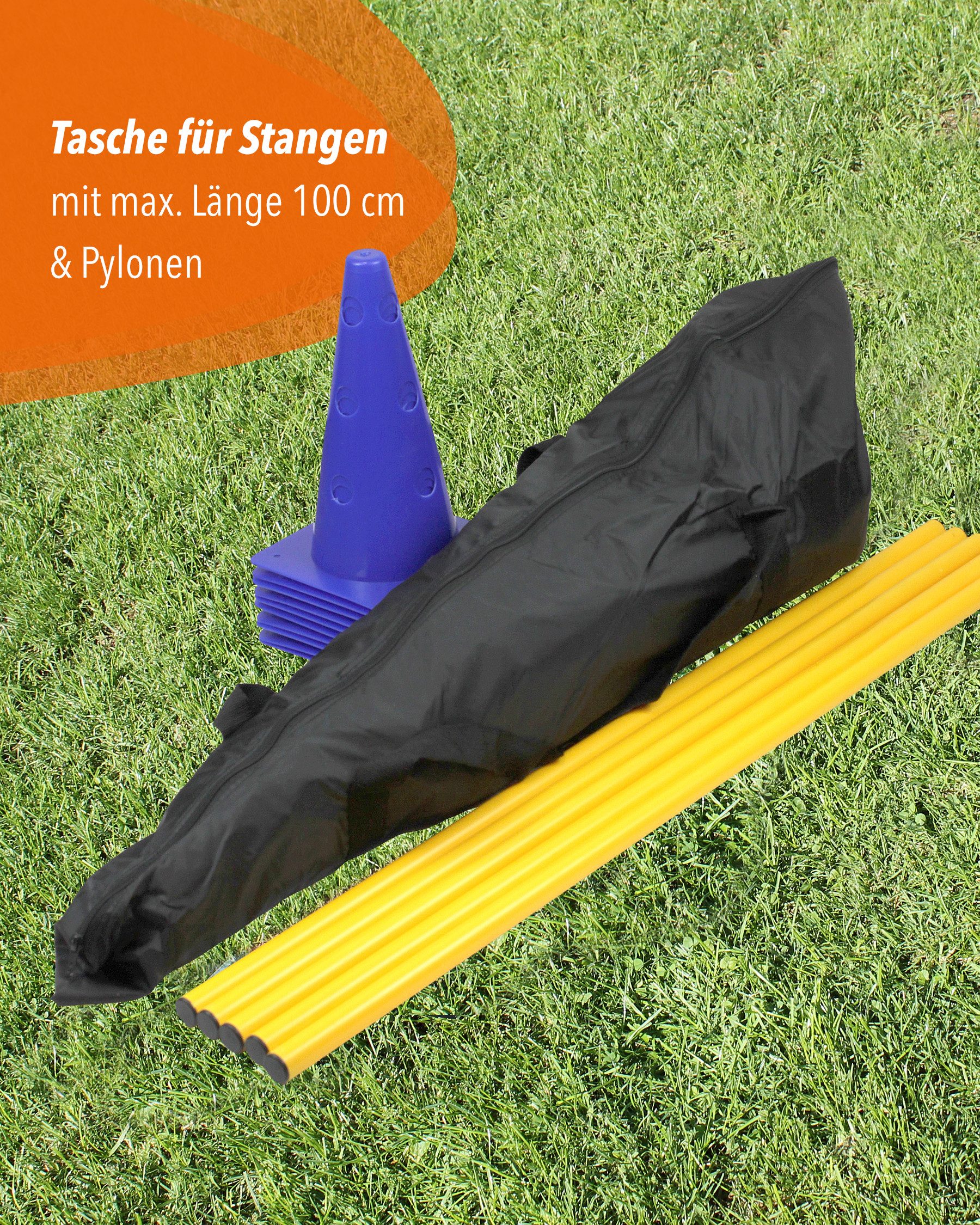 SPORTIKEL24 Sporttasche Tasche für 5 x Kegelhürde 30, schwarz