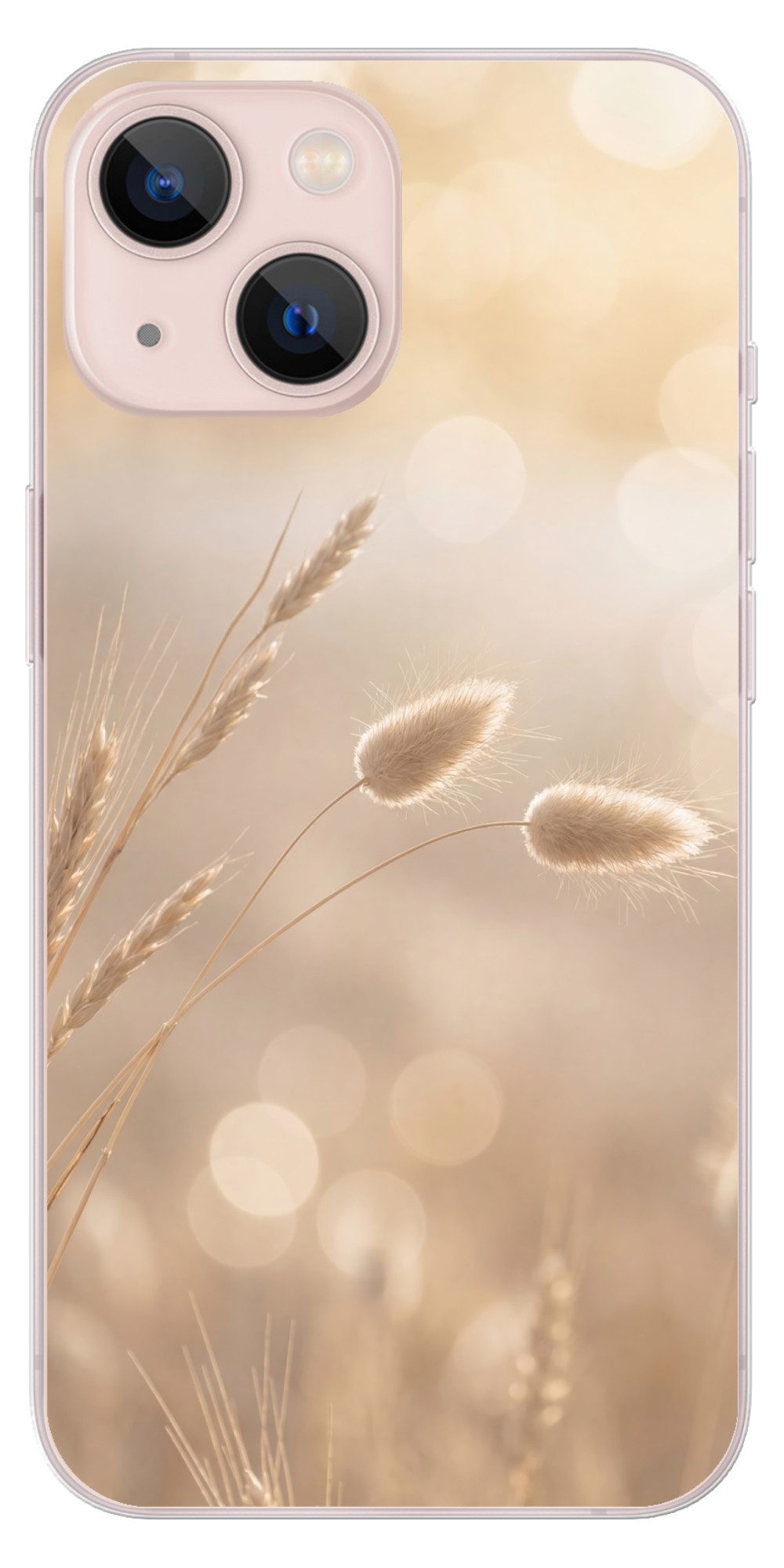 MuchoWow Handyhülle für Apple iPhone 13 mini Dunstschwanzgras - Grannenhaare - Sonnenlicht, Smartphone-Bumper, Print, Handy Schutzhülle Dünn