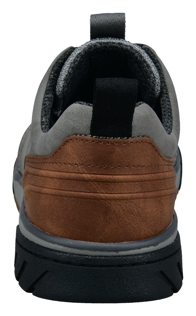 bugatti Kontrastbesatz Label Sneaker und mit grau
