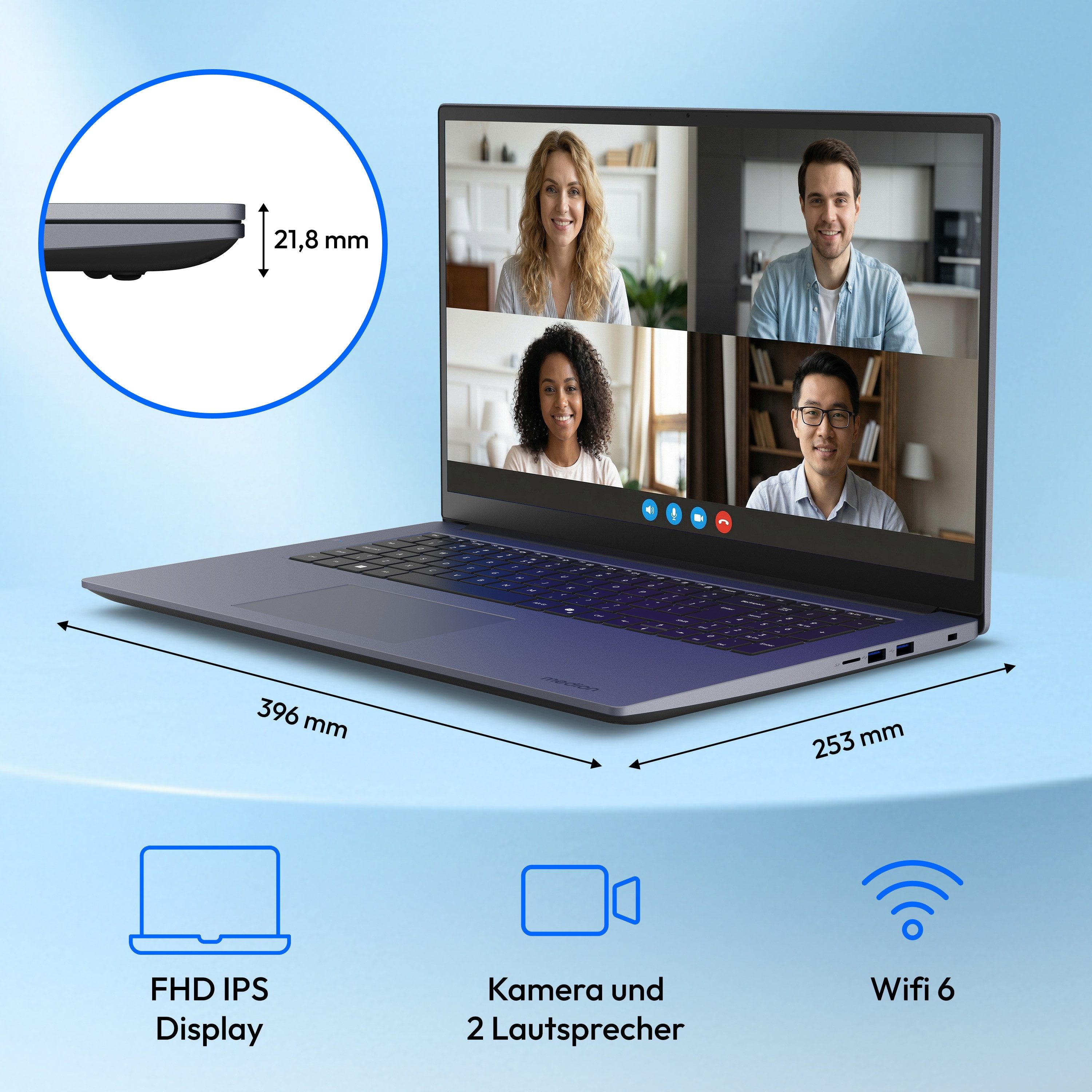 Medion® 43,9 cm (17,3) Laptop MEDION Avantum 17 E1i (MD600061) Notebook (43.9 cm/17.3 Zoll, Intel Intel Core i5 13. Gen Core i5-13420H, Intel® UHD, 32 GB, 1000 GB SSD, Full-HD Display, AVANTUM_17_E1I)