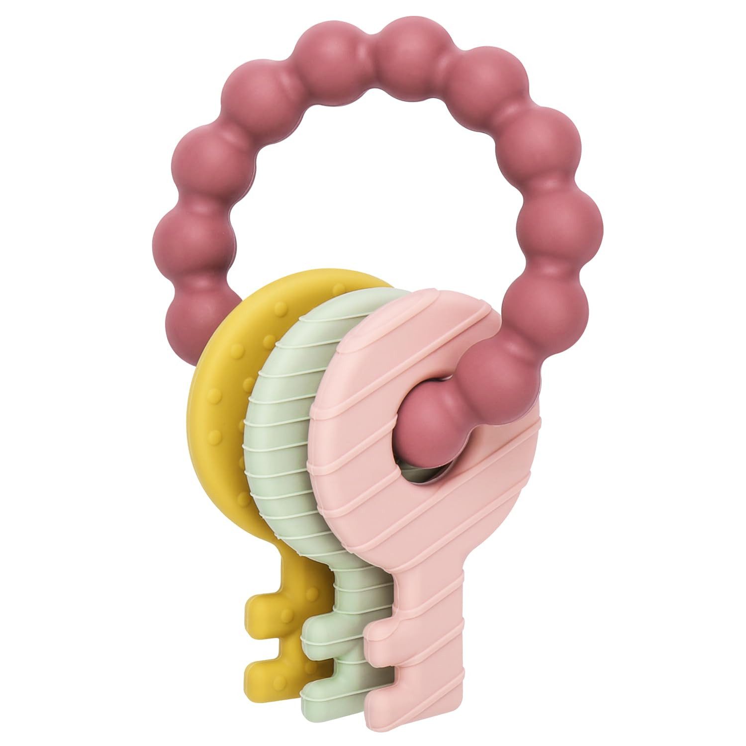 CLTYQ Beißring Beißring Zahnungshilfe BPA - Frei Baby Beißring Spielzeug Schlüssel