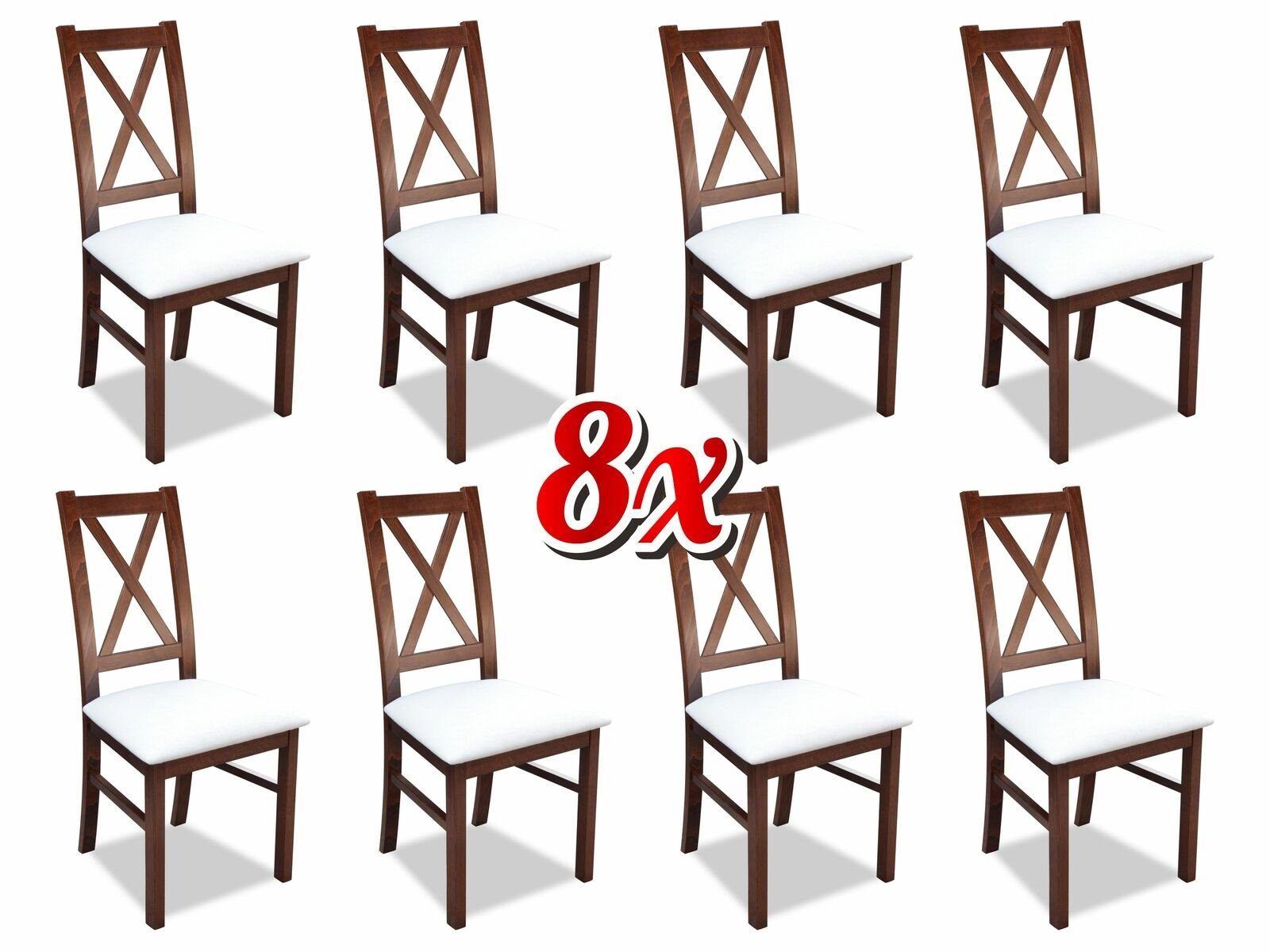 Stühle 8x Stuhl, Sessel Gastronomie JVmoebel Design Stuhl Set Neu Restaurant Gruppe Esszimmer