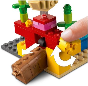 LEGO® Konstruktionsspielsteine Das Korallenriff (21164), LEGO® Minecraft, (92 St)