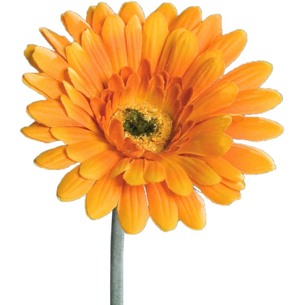 Kunstblume Gerbera Kunstblumen Blüten 1 Stk 56 cm orange Gerbera, matches21 HOME & HOBBY, Höhe 56 cm, Indoor