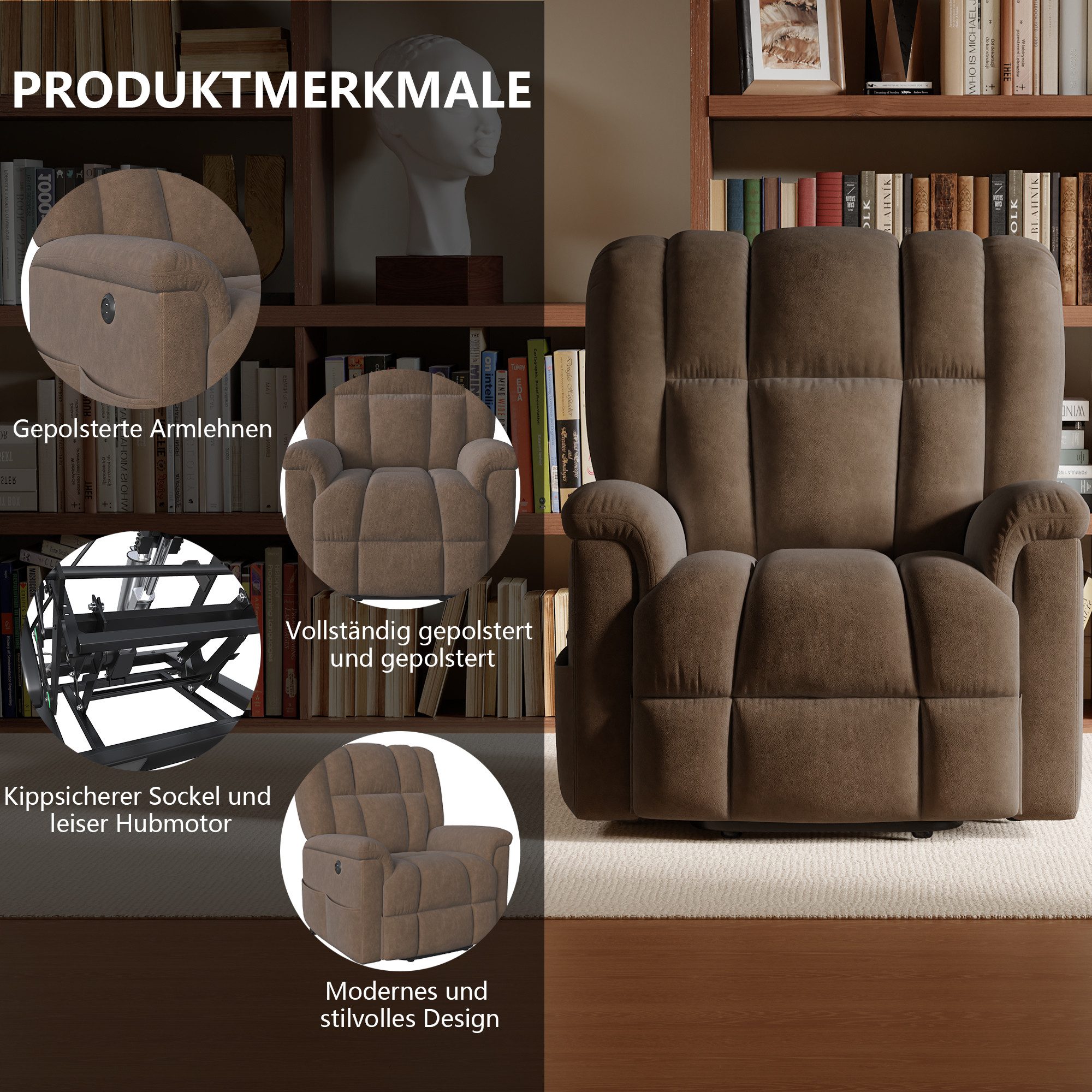 Furnishings Home Sessel TV-Sessel Multifunktionaler Fernsehsessel günstig online kaufen