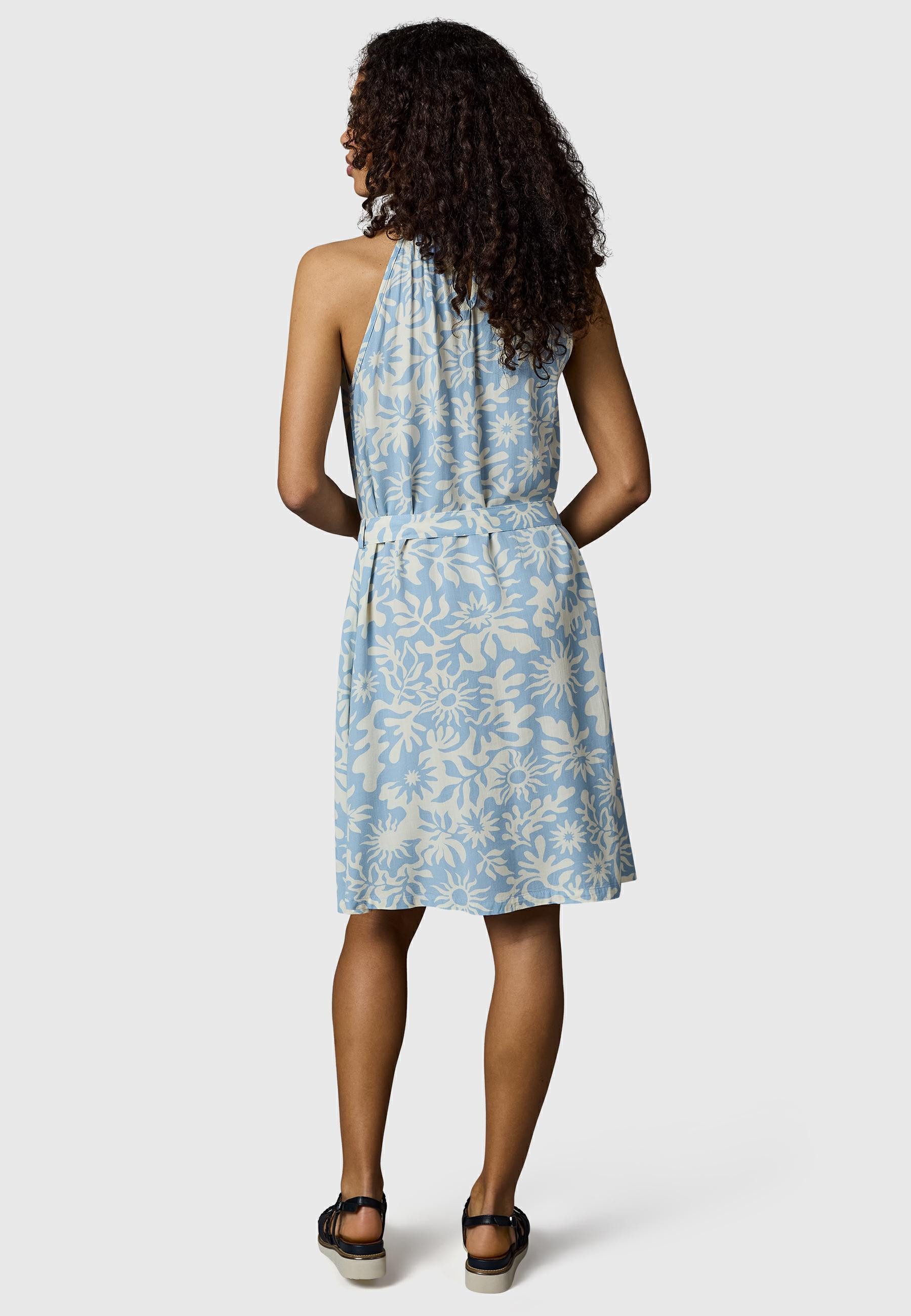Ragwear A-Linien-Kleid Angylee Print YOUMODO Leichtes Sommerkleid mit Bindegürtel