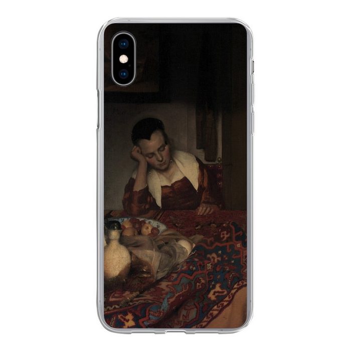 MuchoWow Handyhülle Schlafendes Mädchen - Johannes Vermeer Handyhülle Apple iPhone Xs Smartphone-Bumper Print Handy