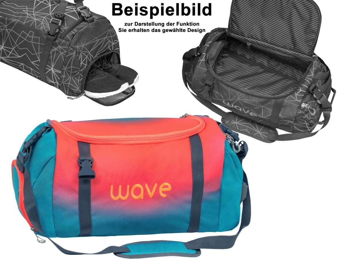 Wave Schulrucksack Infinity, Schultasche, ab und Mädchen Teenager für Neon Klasse, Ombre Orange 3tlg. Set, and Bluebird Jungen 5