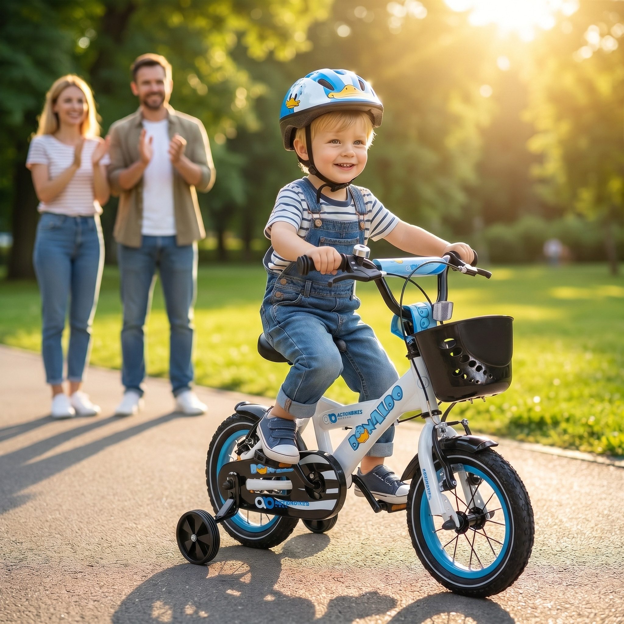Actionbikes Motors Kinderfahrrad Kinder Fahrrad BMX Donaldo inkl. Korb, 1 Gang, ohne Schaltung, (V-Brake-Bremsen, Luftbereifung, Schutzbleche)